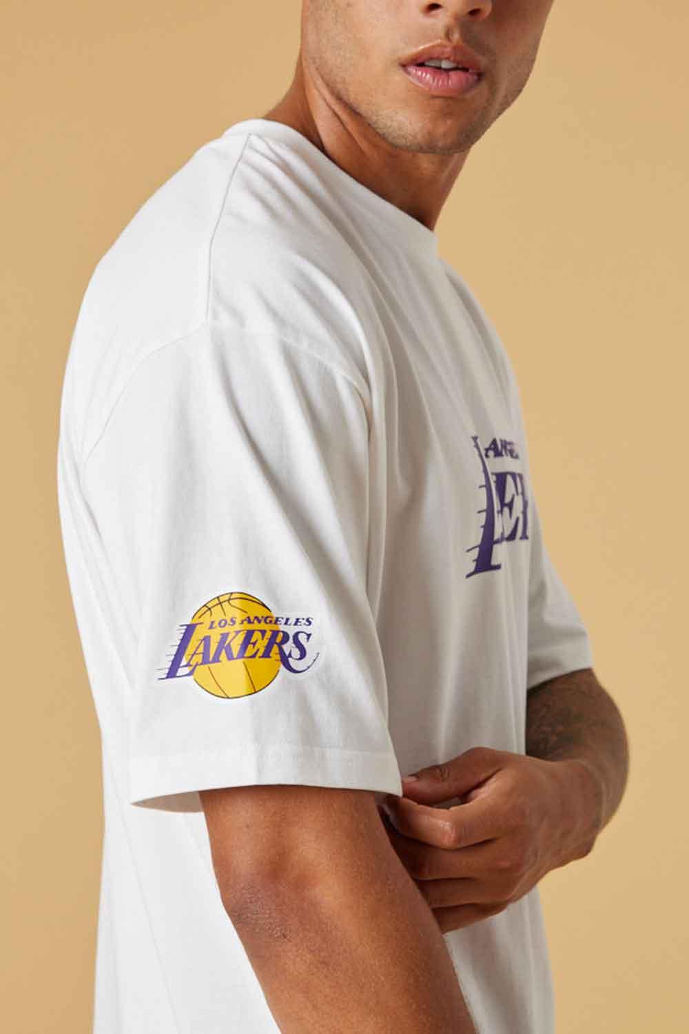 New Era-Washed Pack Wordmark Oversized Tee LA Lakers-T-Shirts-6-Milagron.com