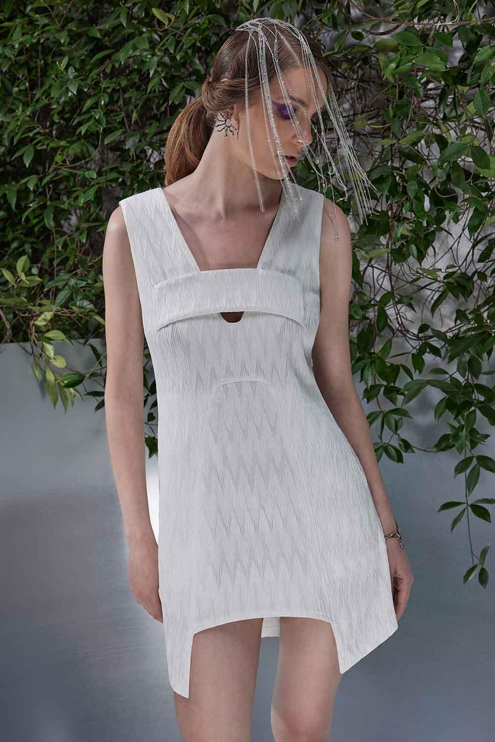 Nil Ergüven-Edith Mini Elbise-Elbise-1-Milagron.com