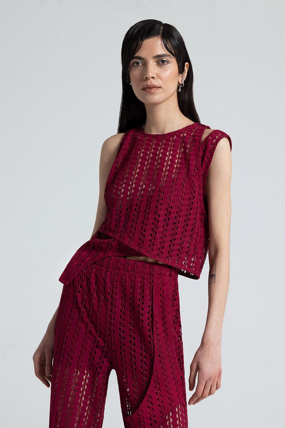 Nil Ergüven-Evanthe File Bluz-Top-1-Milagron.com