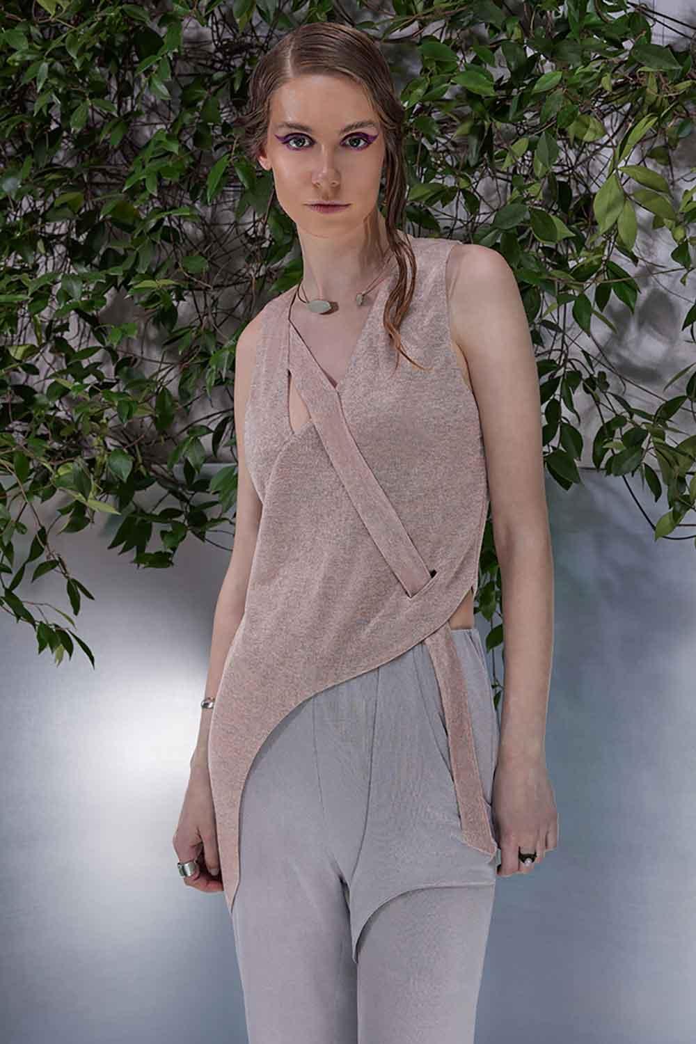 Nil Ergüven-Rosy Örme Bluz-Bluz-1-Milagron.com