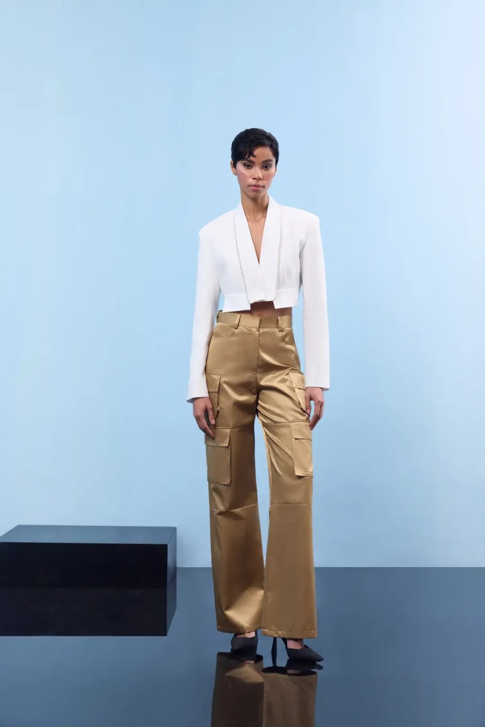 Nilgün Mirza-Taşlı Crop Ceket-Ceket-1-Milagron.com