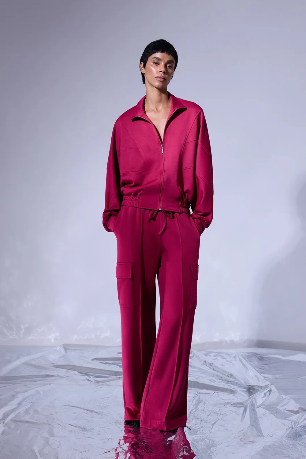 Nilgün Mirza-Vücuda Nefes Aldıran Modal Kumaş Bol Paça Dökümlü Eşofman Alt-Eşofman-6-Milagron.com