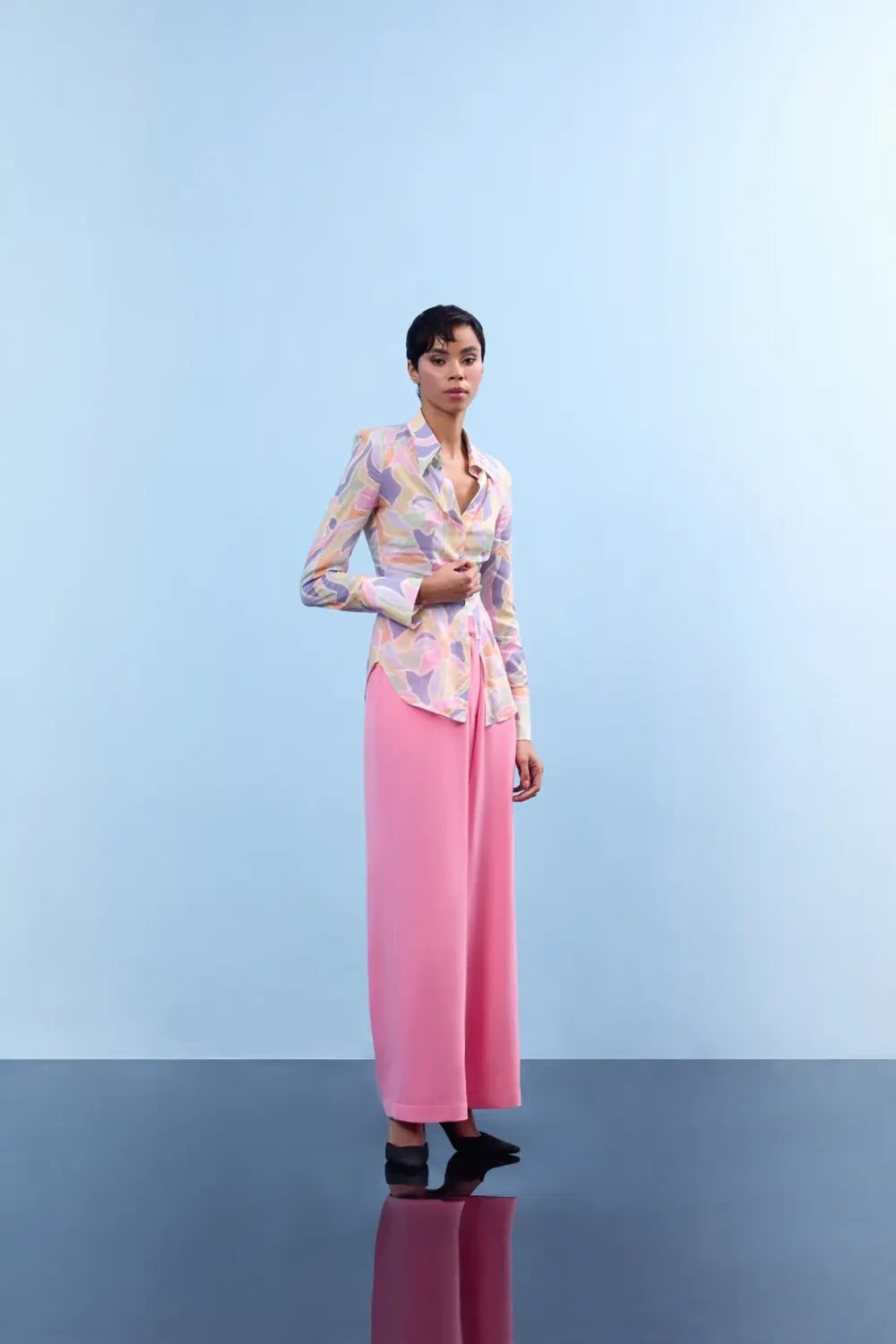 Nilgün Mirza-Yumuşak Dokulu Elegant Pantolon-Pantolon-1-Milagron.com