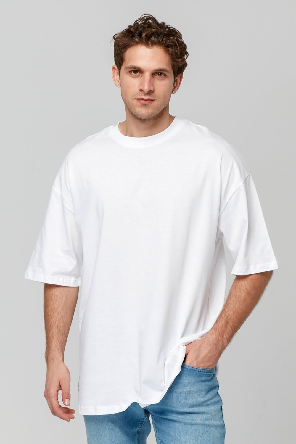 Nineteen Brand-Basic Oversize Unisex T-shirt-T-Shirts-1-Milagron.com