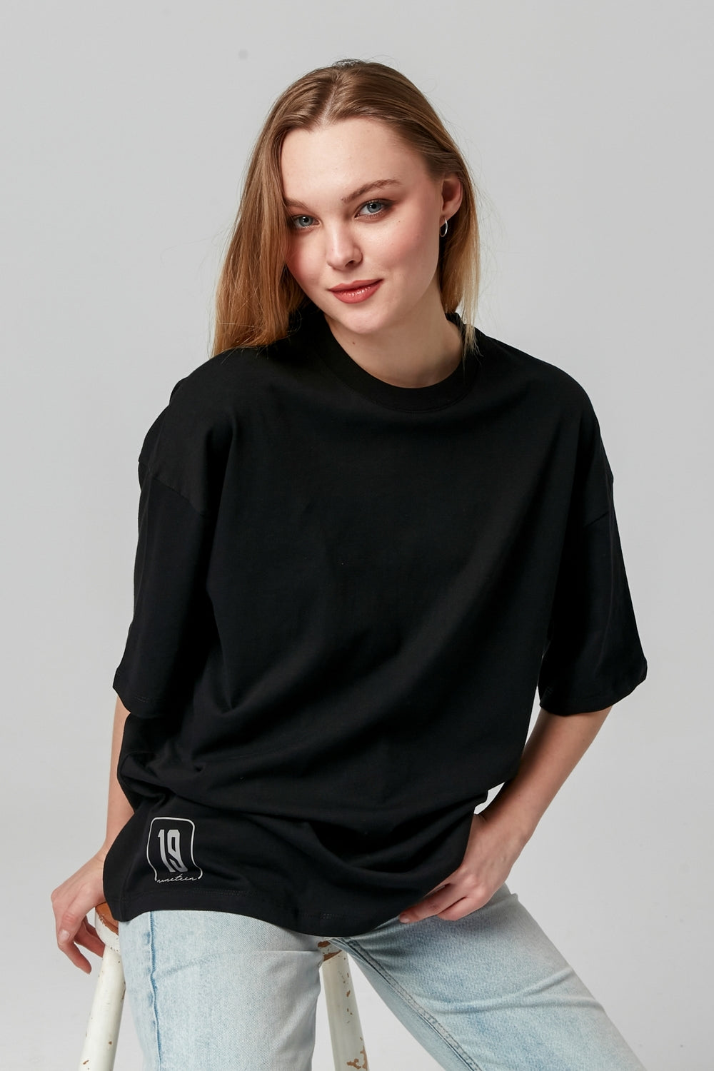 Nineteen Brand-Basic Oversize Unisex T-shirt-T-Shirts-1-Milagron.com