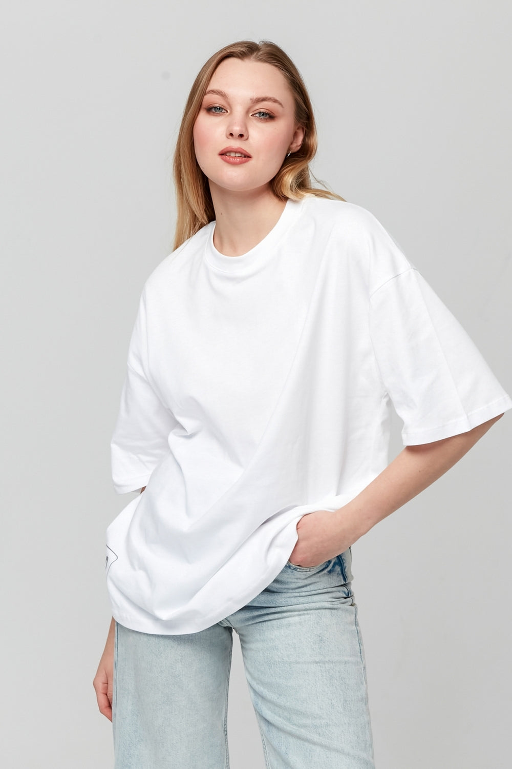 Nineteen Brand-Basic Oversize Unisex T-shirt-T-Shirts-1-Milagron.com