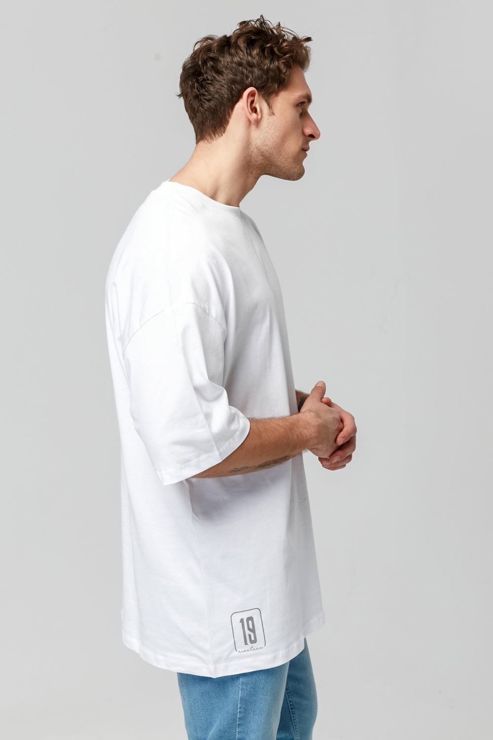 Nineteen Brand-Basic Oversize Unisex T-shirt-T-Shirts-2-Milagron.com