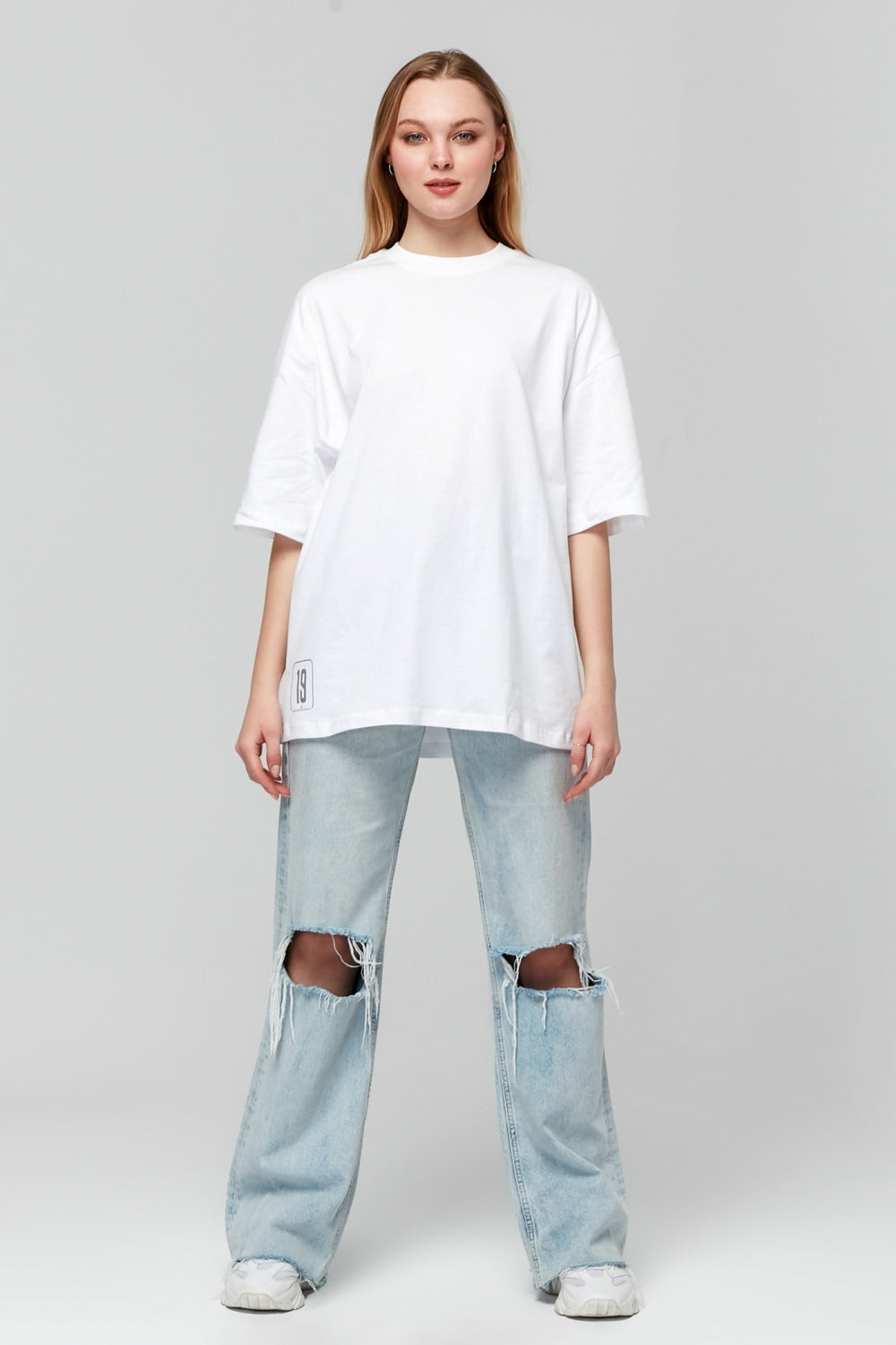 Nineteen Brand-Basic Oversize Unisex T-shirt-T-Shirts-4-Milagron.com