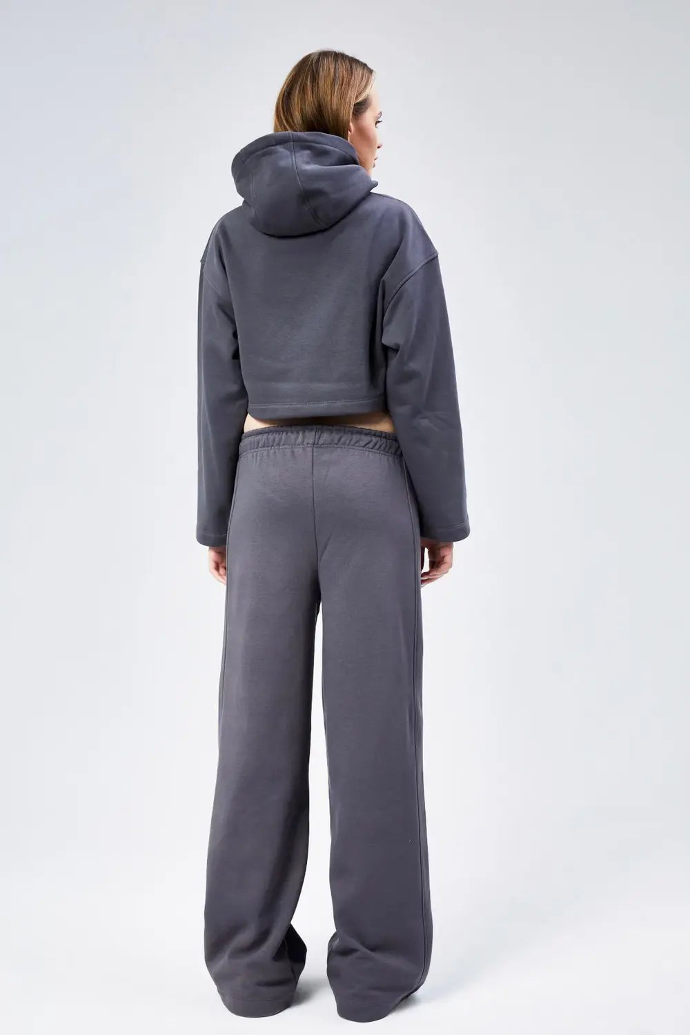 Nineteen Brand-Geniş Paça Şardonlu Eşofman Altı-Eşofman-2-Milagron.com