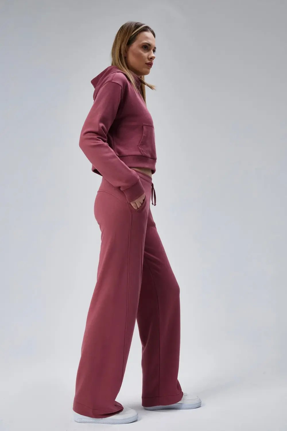 Nineteen Brand-Yan Dikiş Detaylı Plazzo Eşofman Altı-Eşofman-3-Milagron.com