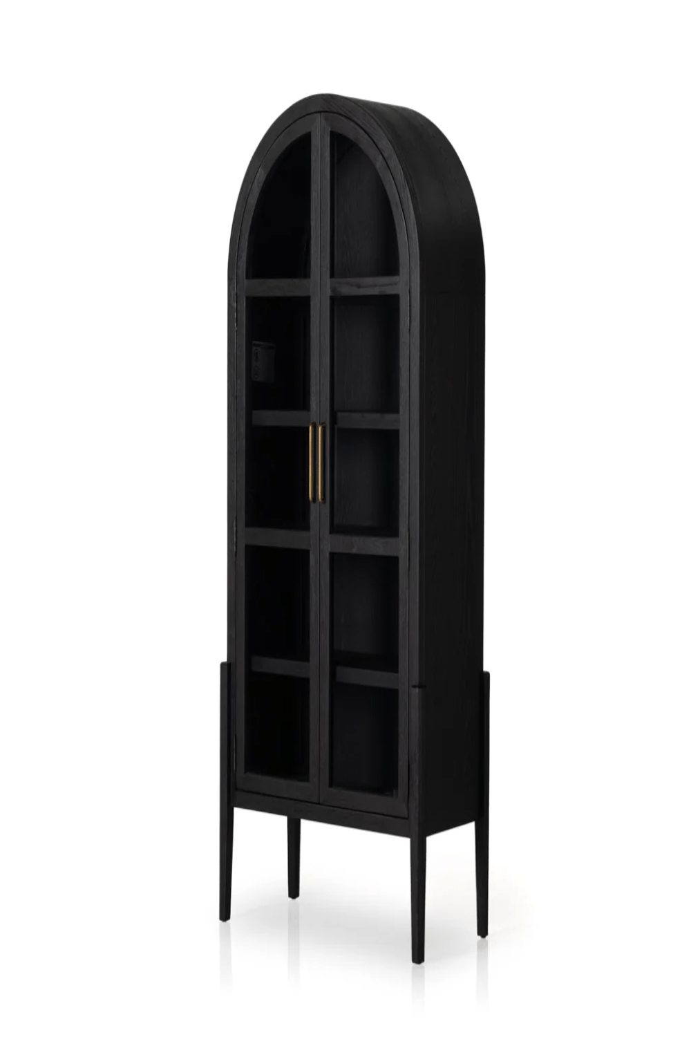 Nobelux home-Grandeur Glass Matte Black Vitrin-Dolap-4-Milagron.com