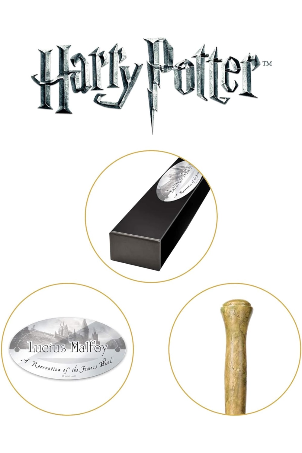 Noble Collection-Harry Potter Lucius Malfoy Wand (Asa)-Asa-2-Milagron.com