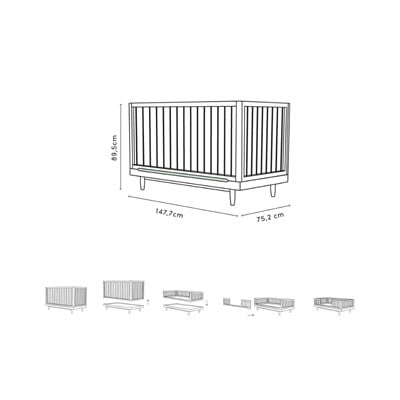 Nobodinoz Pure Line Bebek Karyolası (0-6 Yaş)