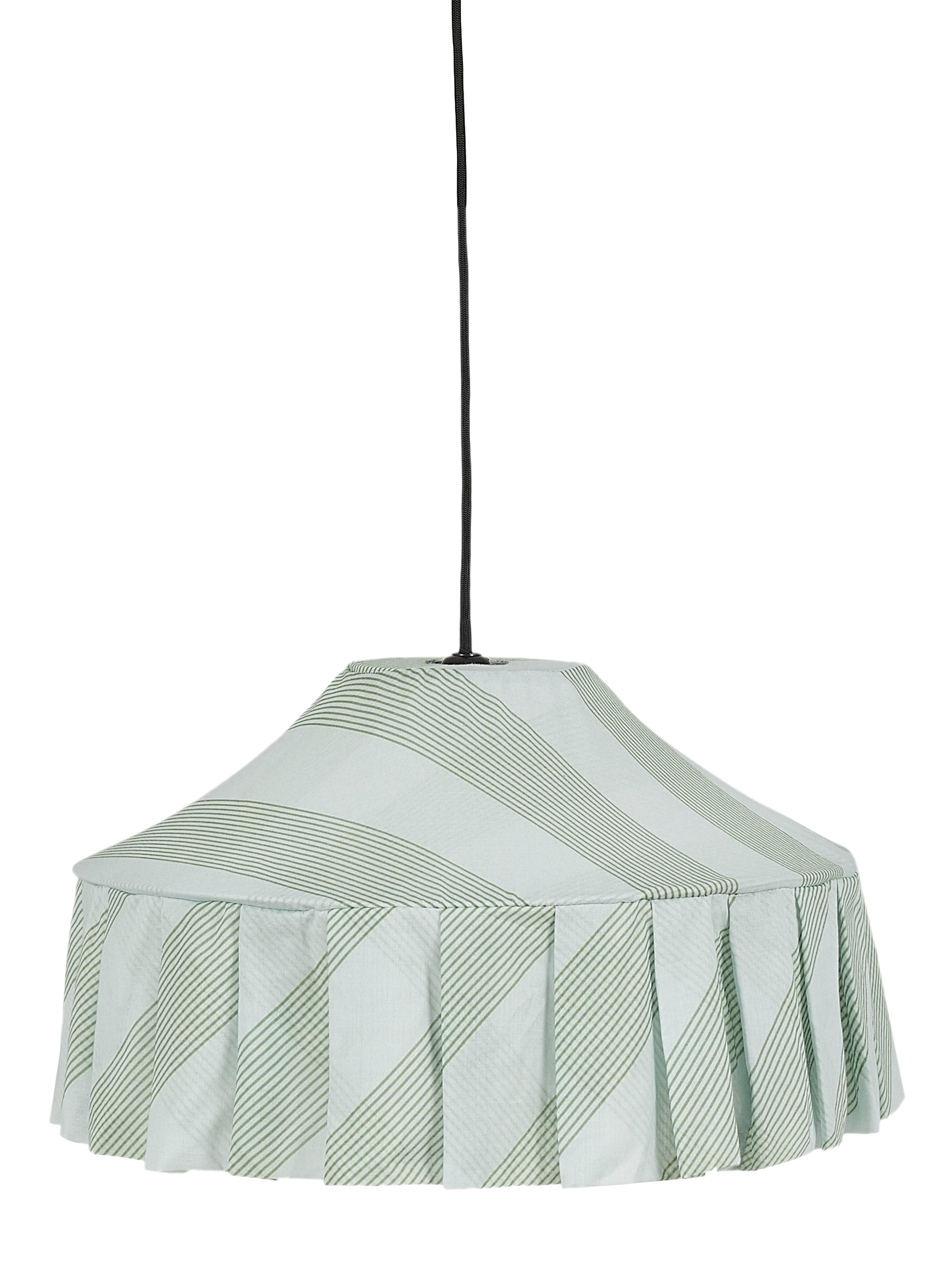 Nobodioz Nicole Aydınlatma Şapkası, 50Cm Çap, Green Diagonal Stripe