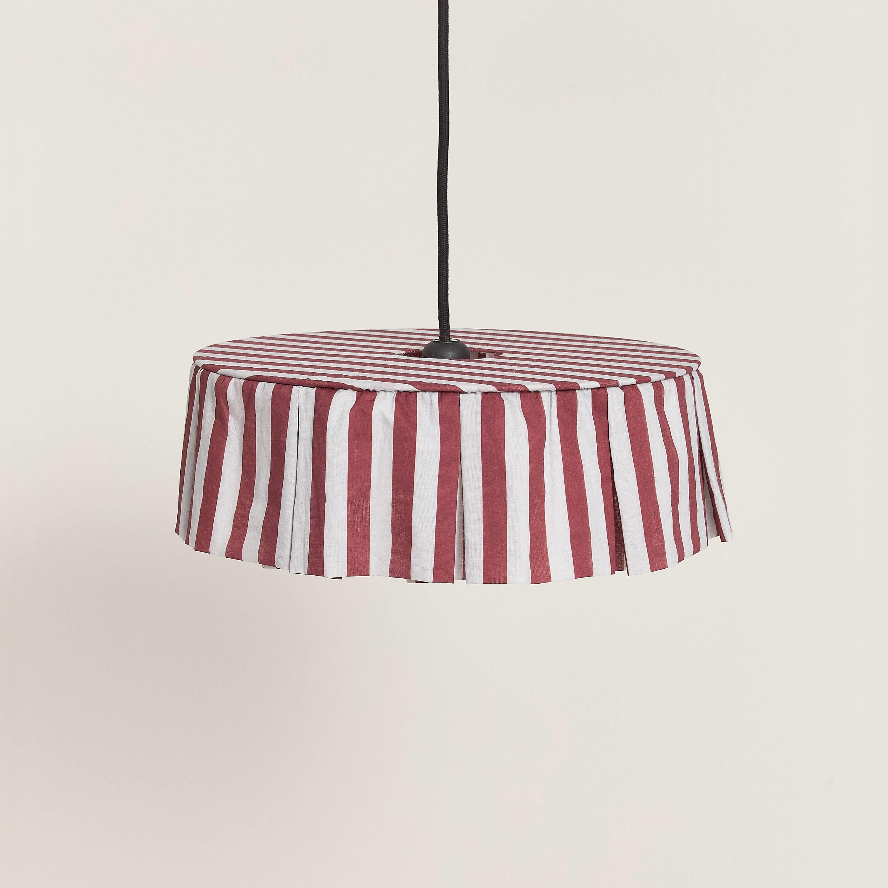 Vibes Aydınlatma Şapkası, 40Cm Çap, Maroon Stripes
