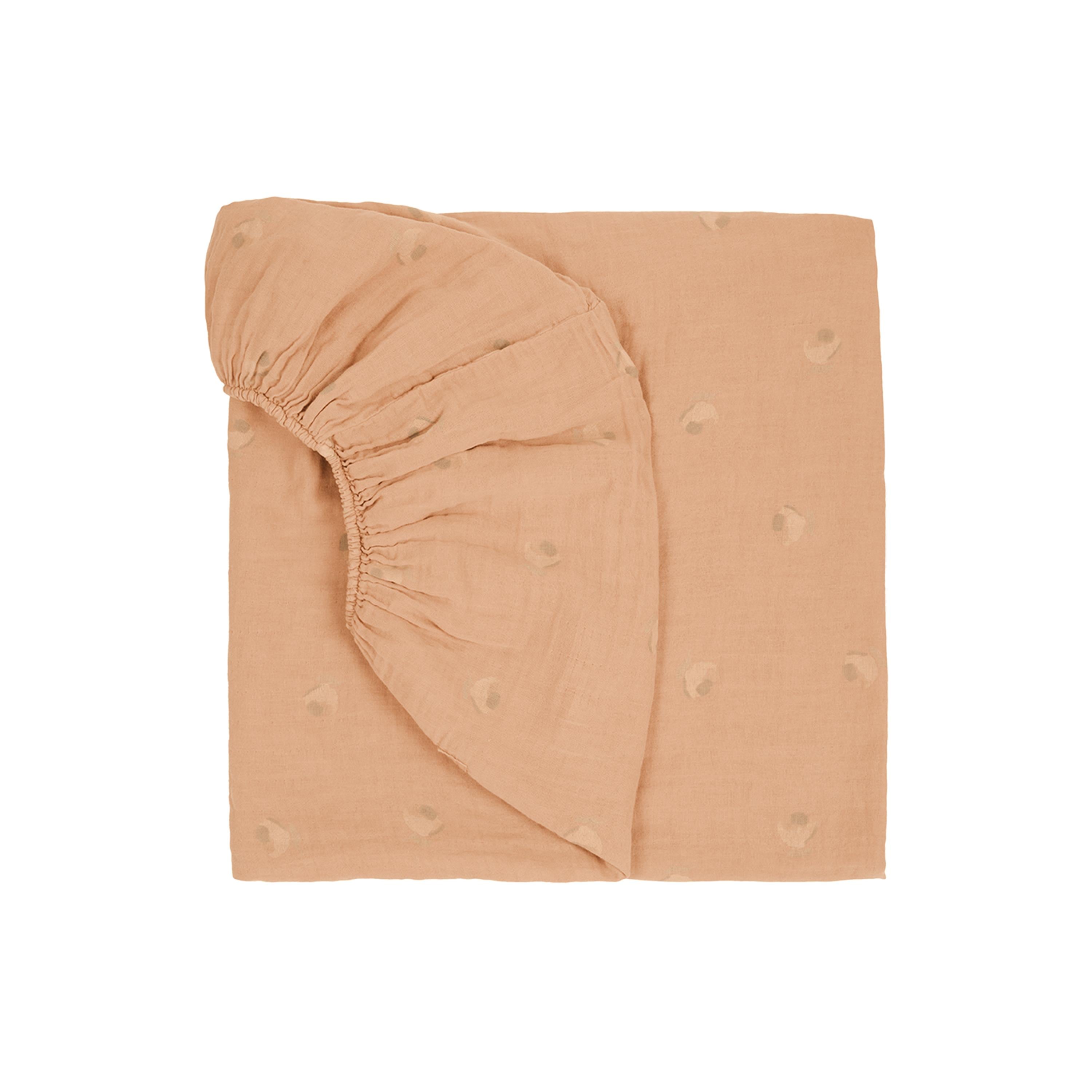 Wabi Sabi Lastikli Çarşaf, Powder Pink Blossom