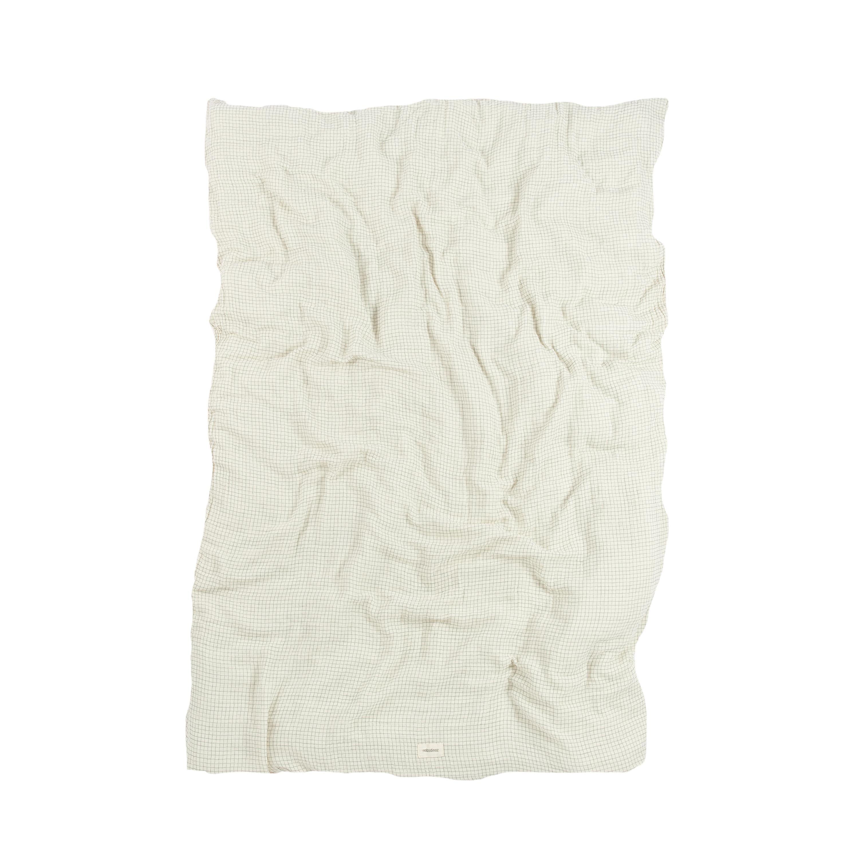 Wabi Sabi Nevresim Single, Blue Grid