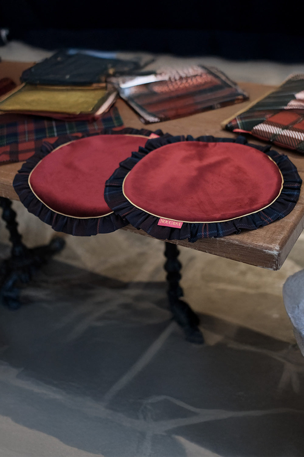 Burgundy Velvet Amerikan Servis (2'Li Set) - 3