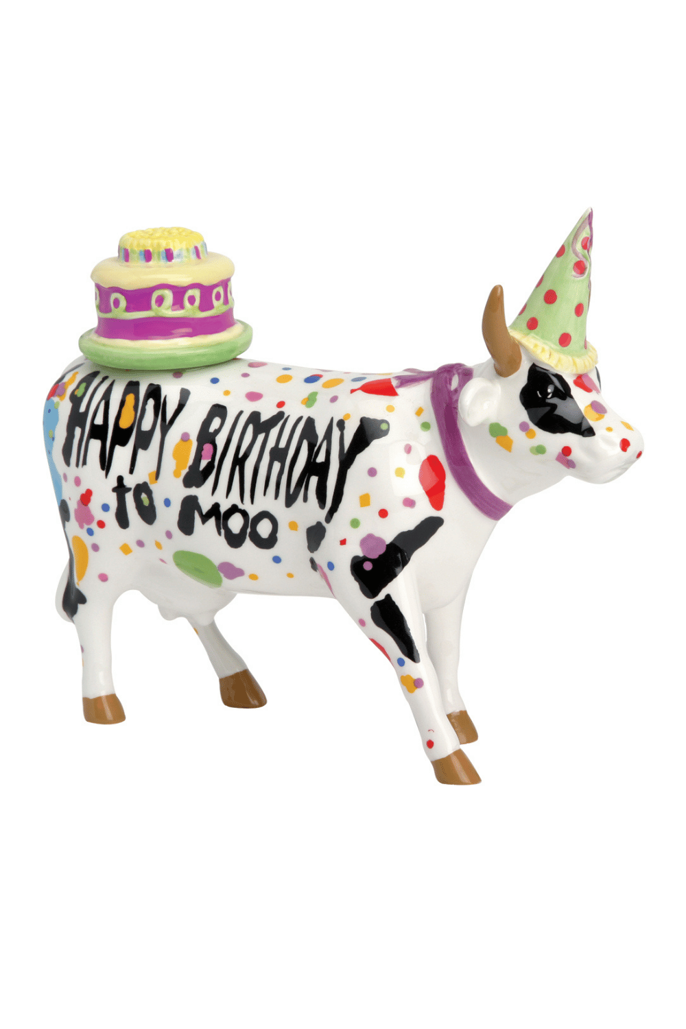 Happy Birthday To Moo! ( Medium ) - Cow Parade El Yapımı Dekoratif İnek Figürü - 0