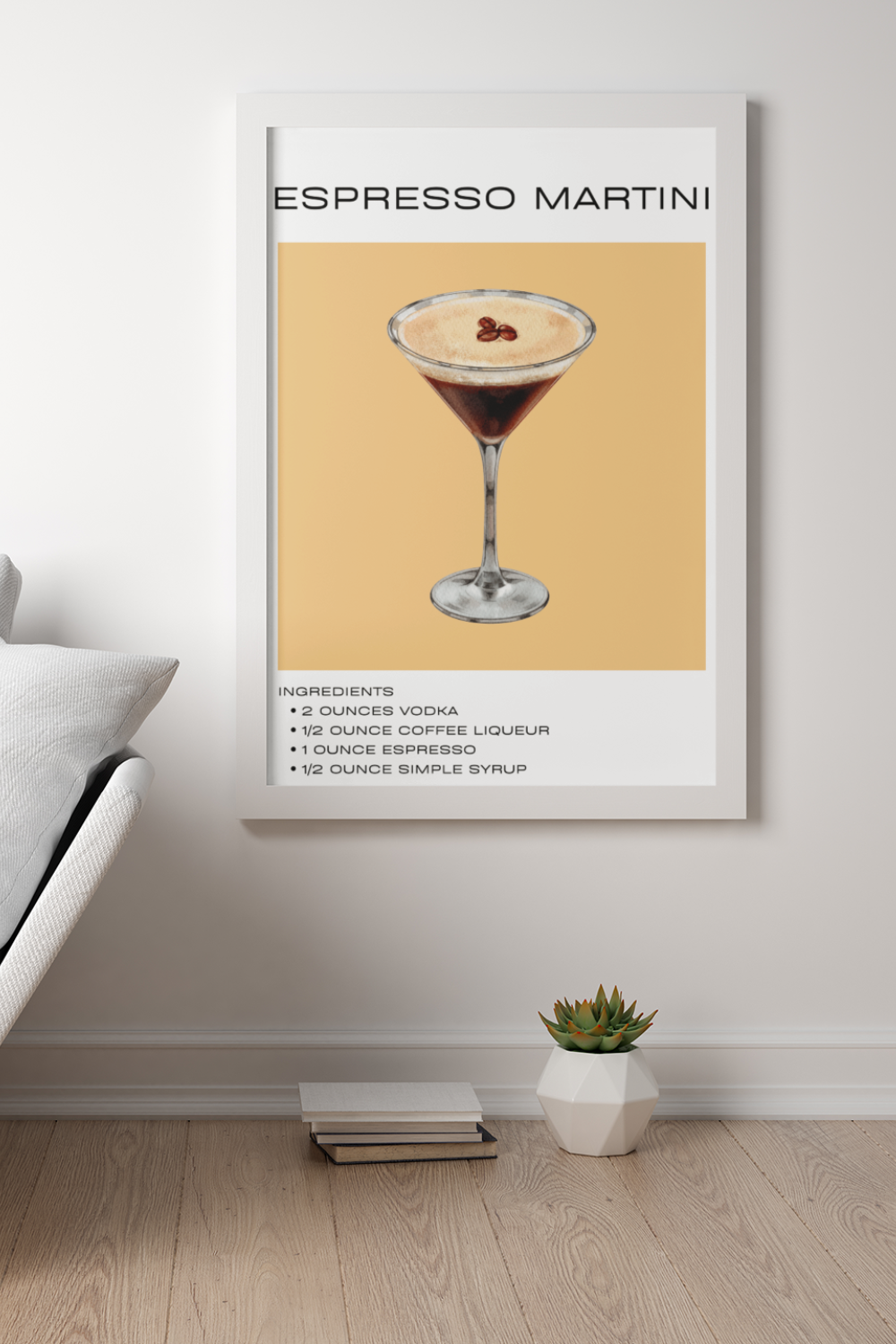 Nord Design-Kokteyl Serisi Çerçeveli Tablo - Espresso Martini-Tablo-1-Milagron.com