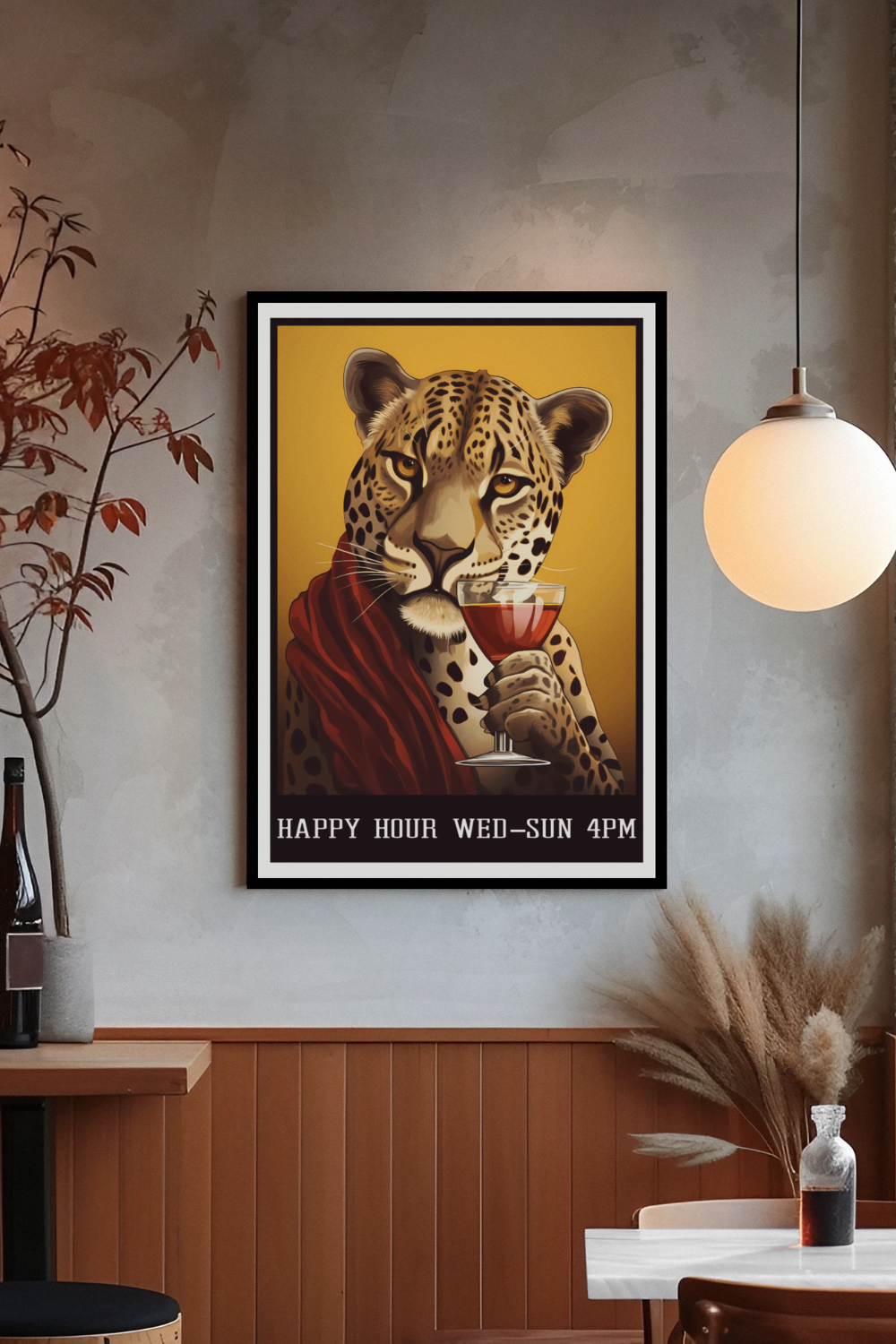Nord Design-Kokteyl Serisi Çerçeveli Tablo - Happy Hour-Tablo-2-Milagron.com