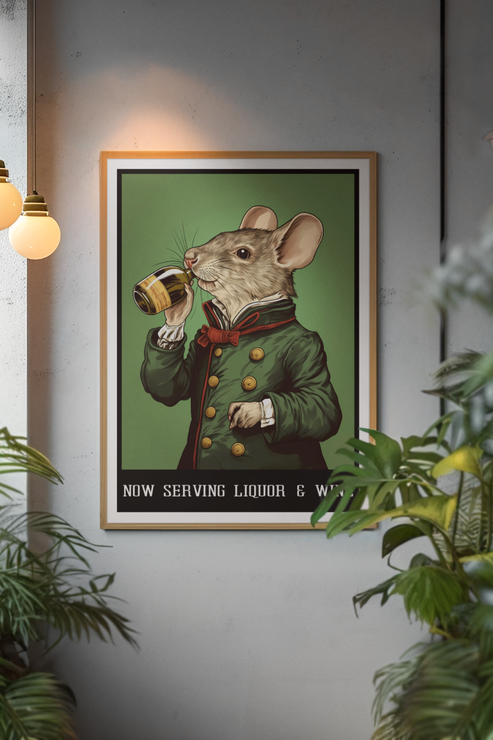 Nord Design-Kokteyl Serisi Çerçeveli Tablo - Liqour-Tablo-1-Milagron.com