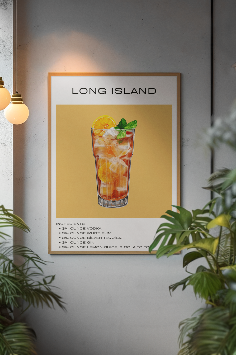 Nord Design-Kokteyl Serisi Çerçeveli Tablo - Long Island-Tablo-3-Milagron.com