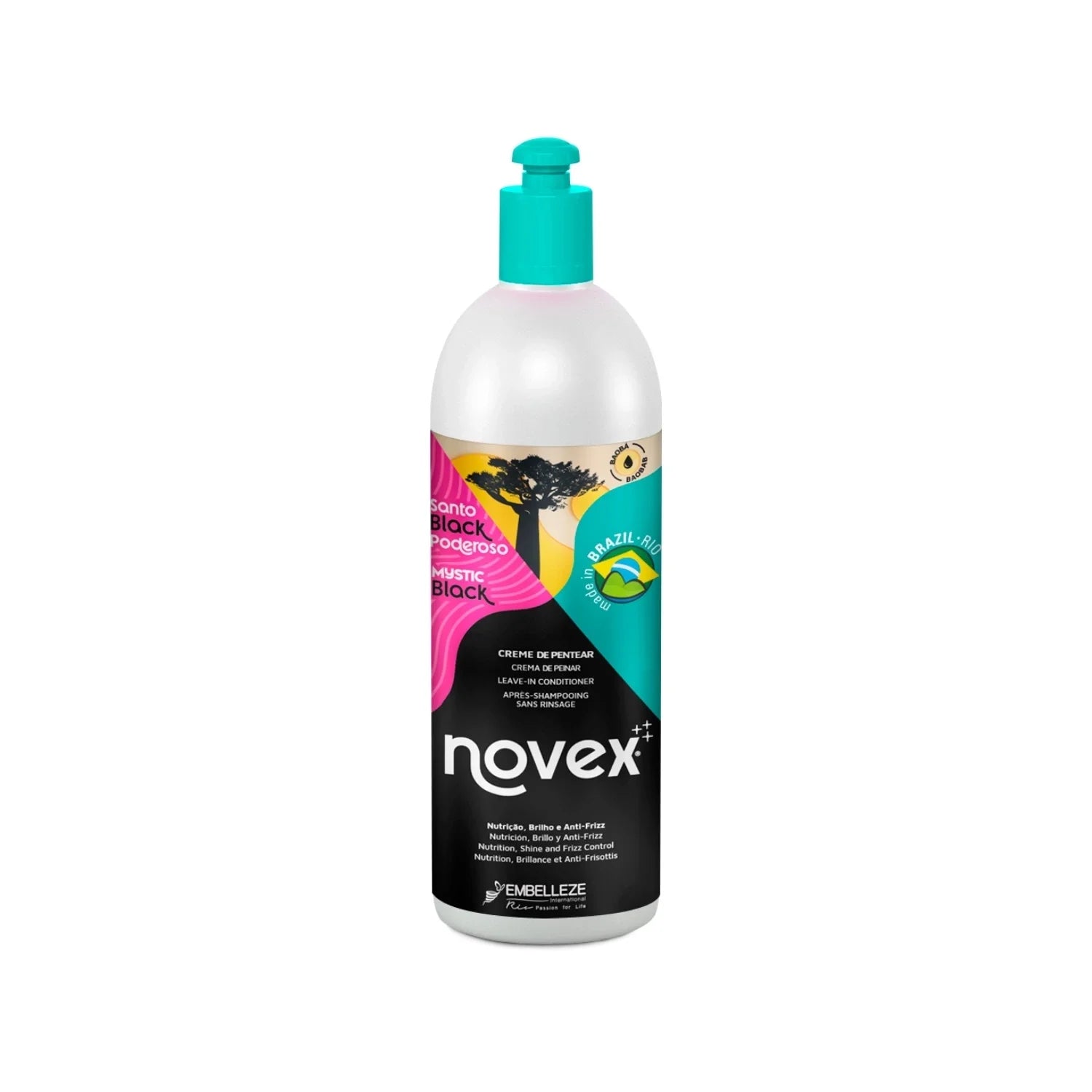 NOVEX MYSTIC BLACK Hasar Görmüş Saçlar için Durulanmayan Saç Bakım Kremi 500ml