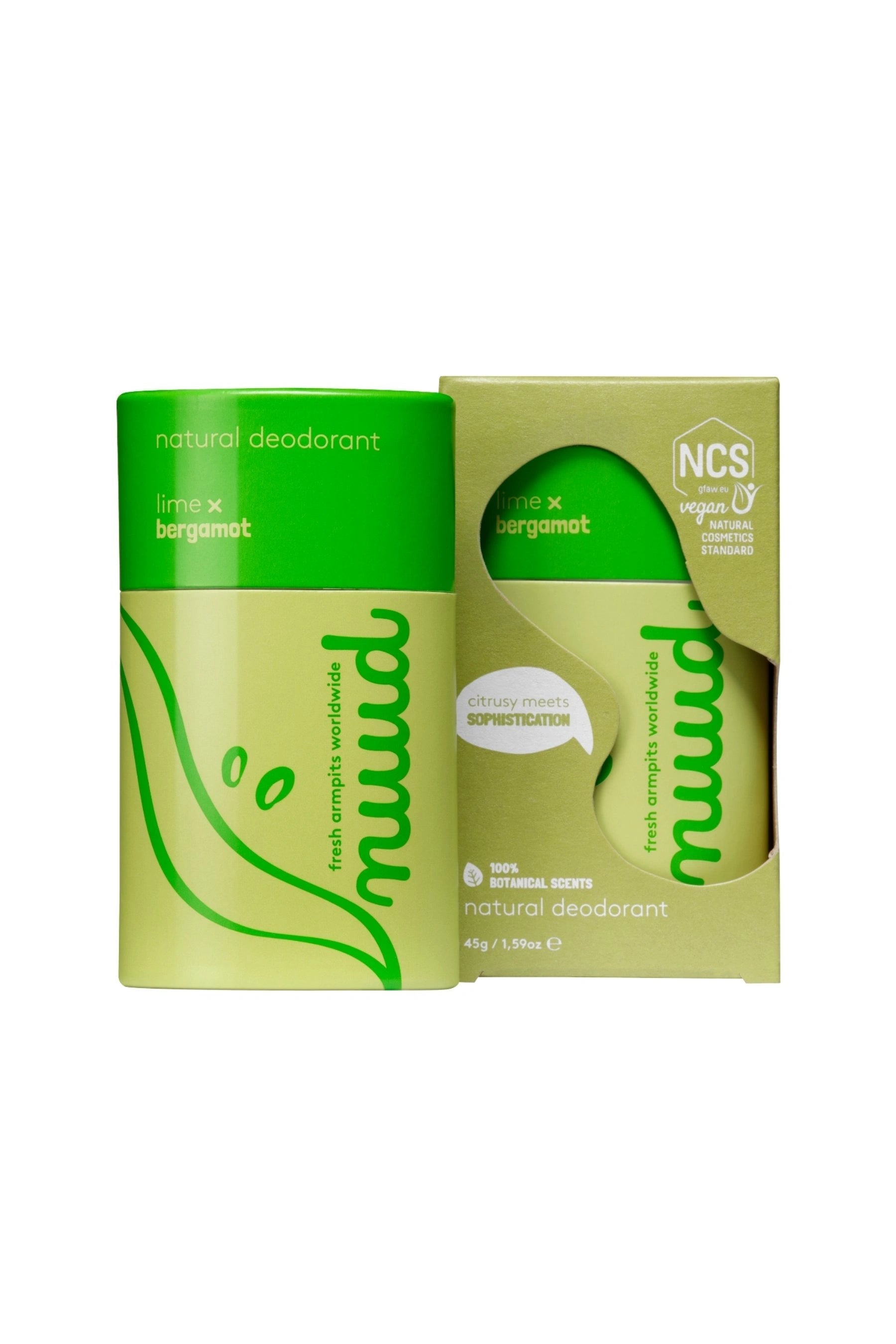 Nuud-Lime x Bergamot Stick 45g 48 Saat Etkili, %100 Doğal & Vegan Parfümsüz Lime x Bergamot Kokulu Stick Deodorant-Deodorant-1-Milagron.com