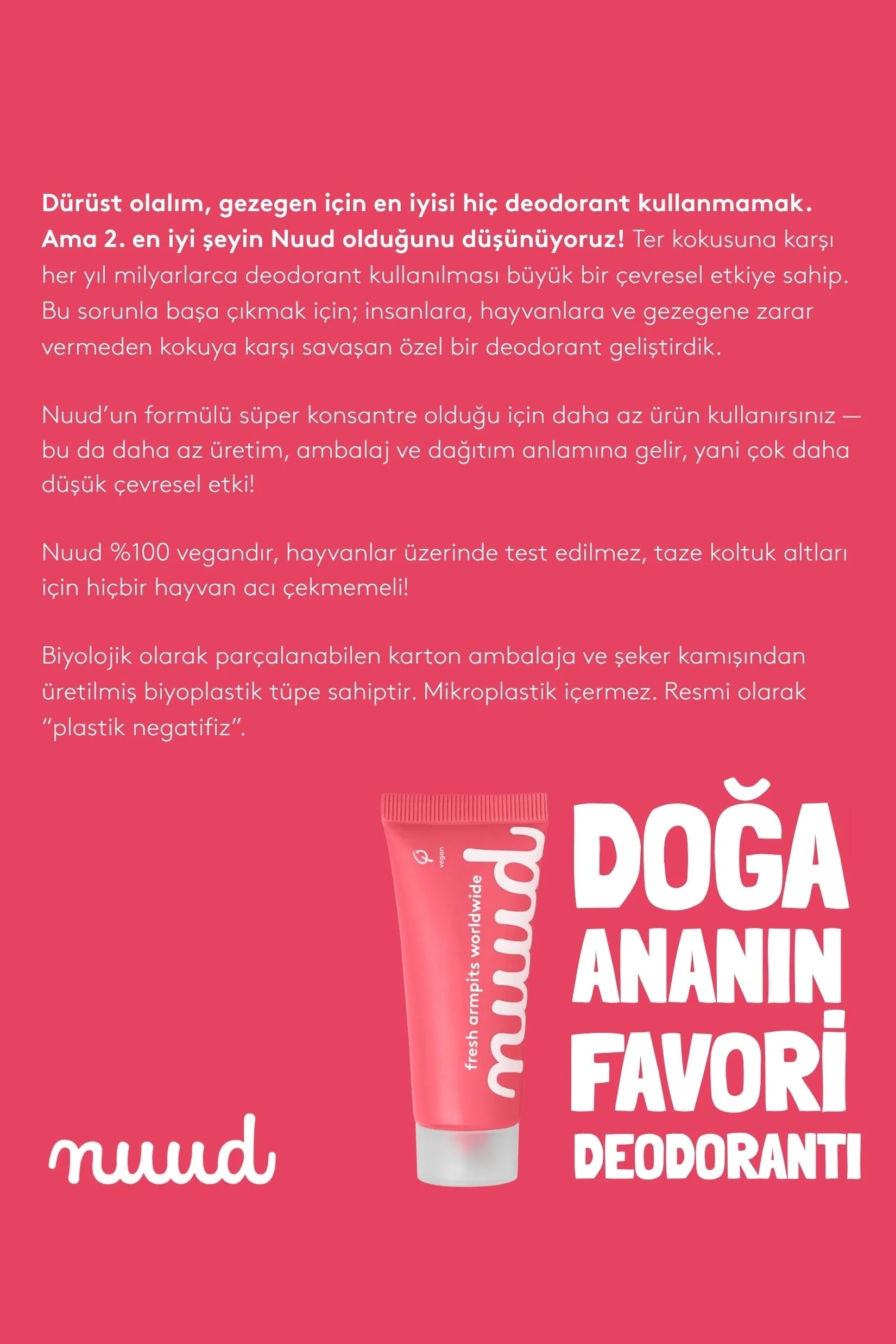 Nuud Starter Pack 15Ml - %100 Doğal Deodorant Krem, Ter Kokusu Önleyici (2 Ay), Vegan, Kokusuz, Alüminyum İÇermez