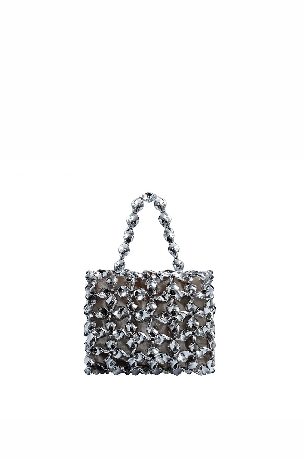 Nyssia Handmade Bag-Recycle Silver-El Çantası-1-Milagron.com