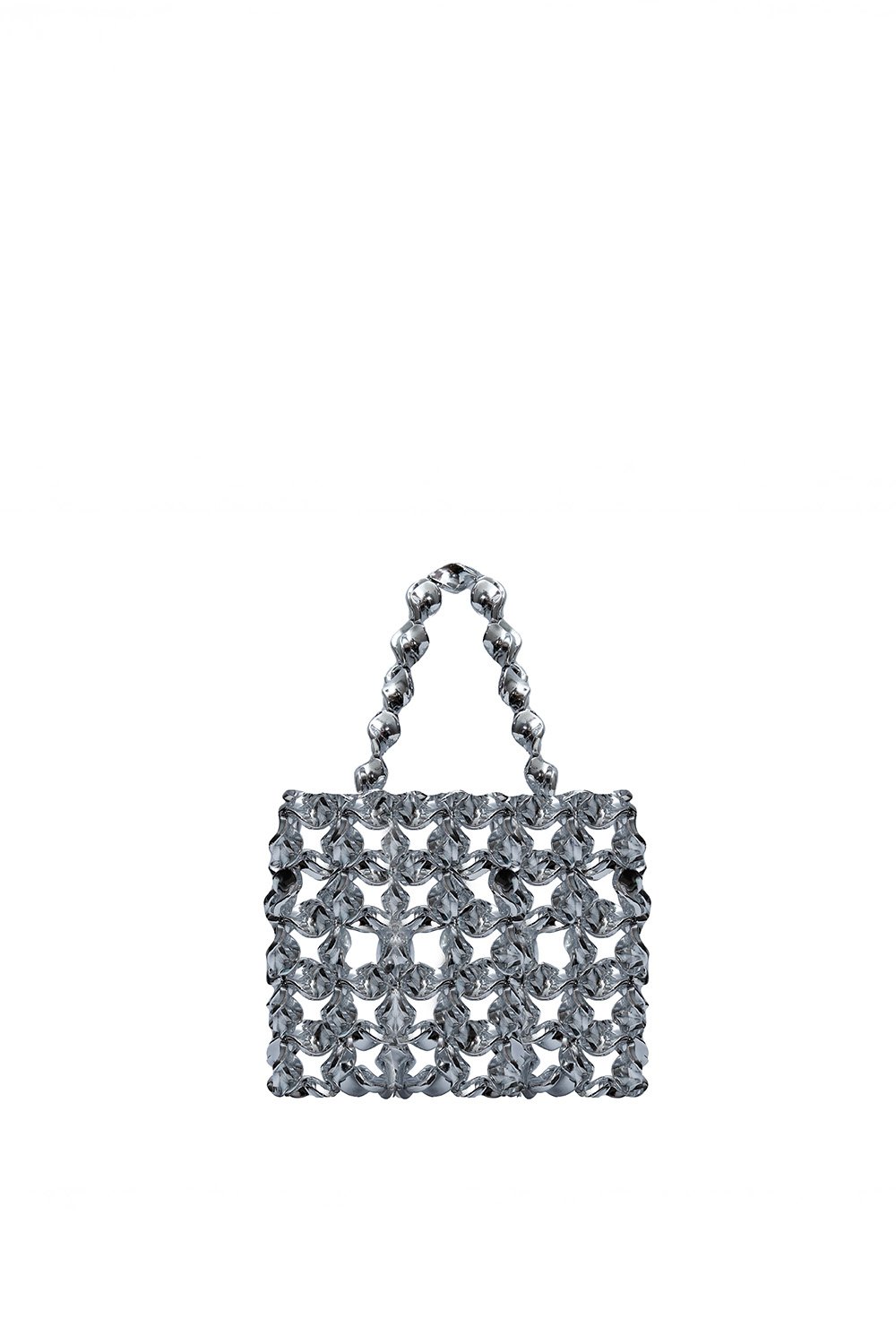 Nyssia Handmade Bag-Recycle Silver-El Çantası-2-Milagron.com