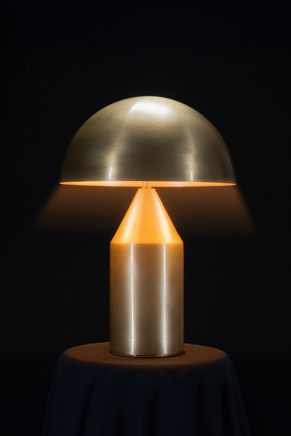 OBJEXOM-Fungi Eskitme Pirinç Kaplama Masa Lambası-Masa Lambası-2-Milagron.com