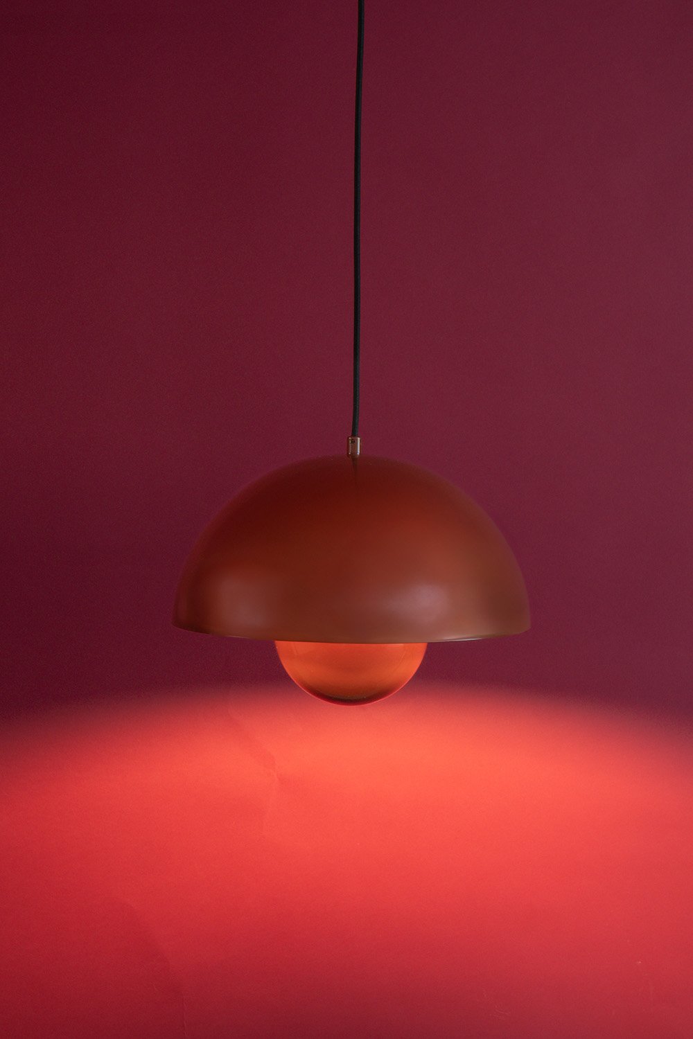 OBJEXOM-Luca Kırmızı - Kahve Parlak Sarkıt Aydınlatma-Avize-2-Milagron.com