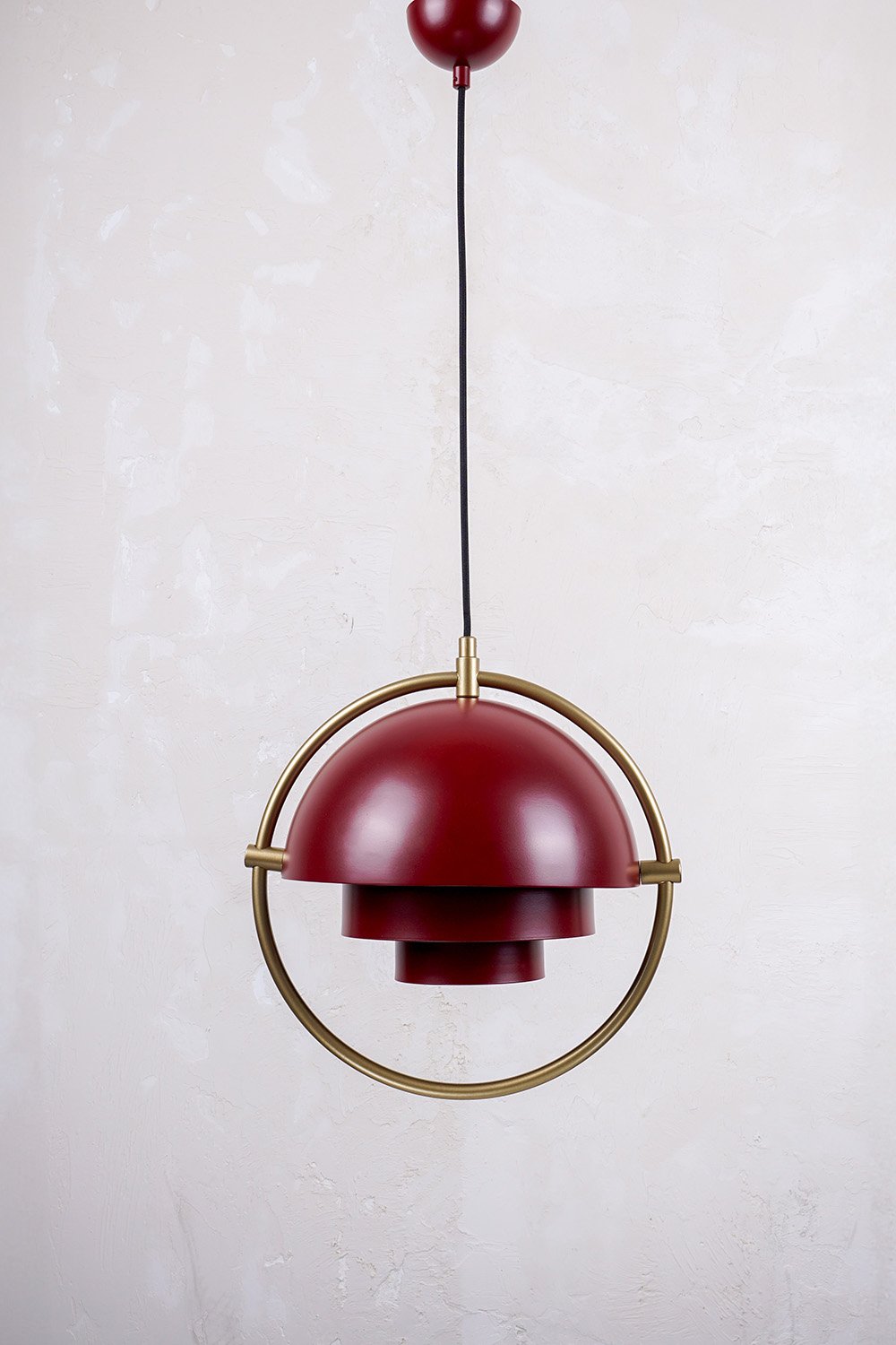 OBJEXOM-Trimetalglobe Sarkıt Aydınlatma Kırmızı Mat-Avize-1-Milagron.com