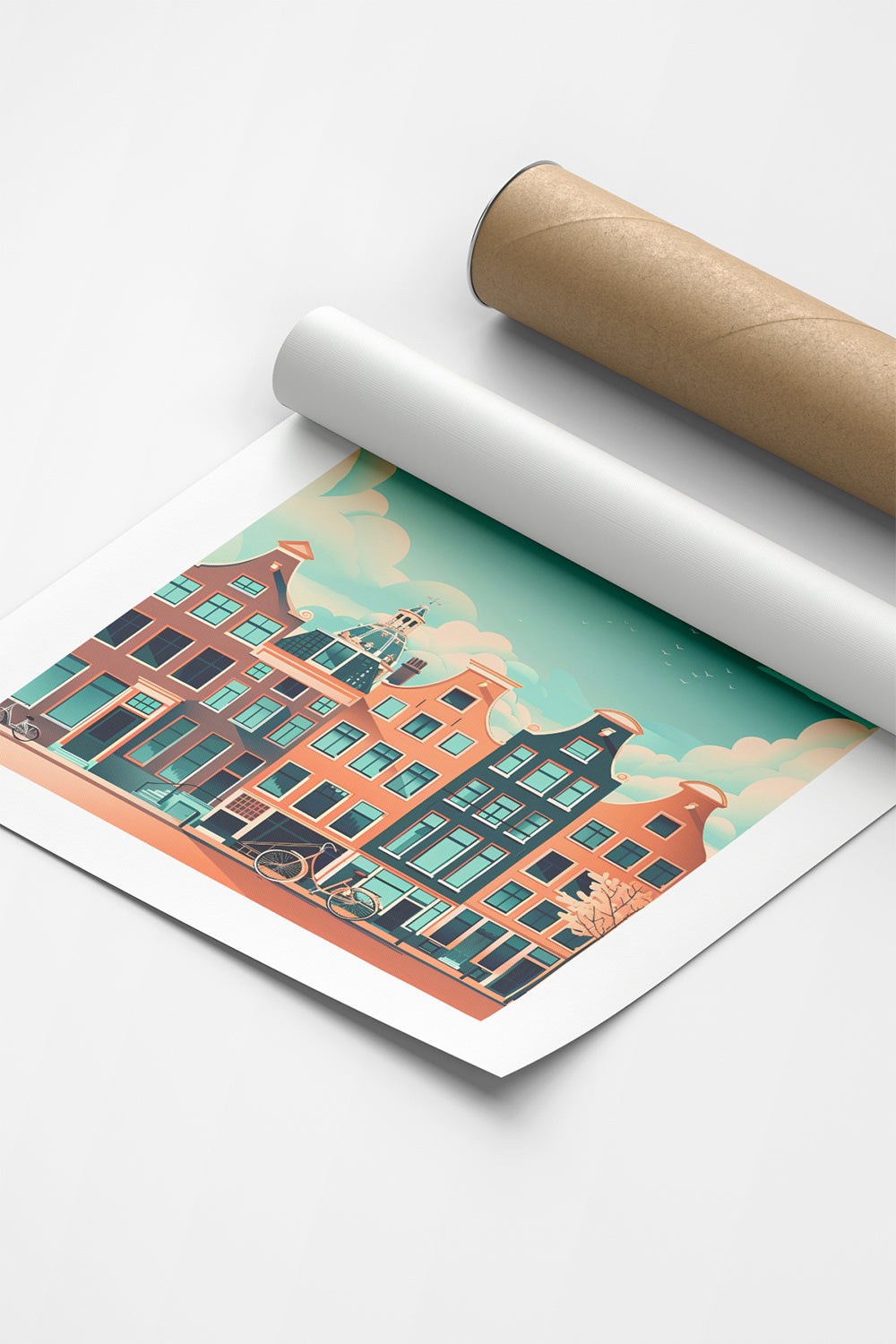 ODA.products-Amsterdam İllüstrasyon Şehi̇r Tablo-Tablo-6-Milagron.com