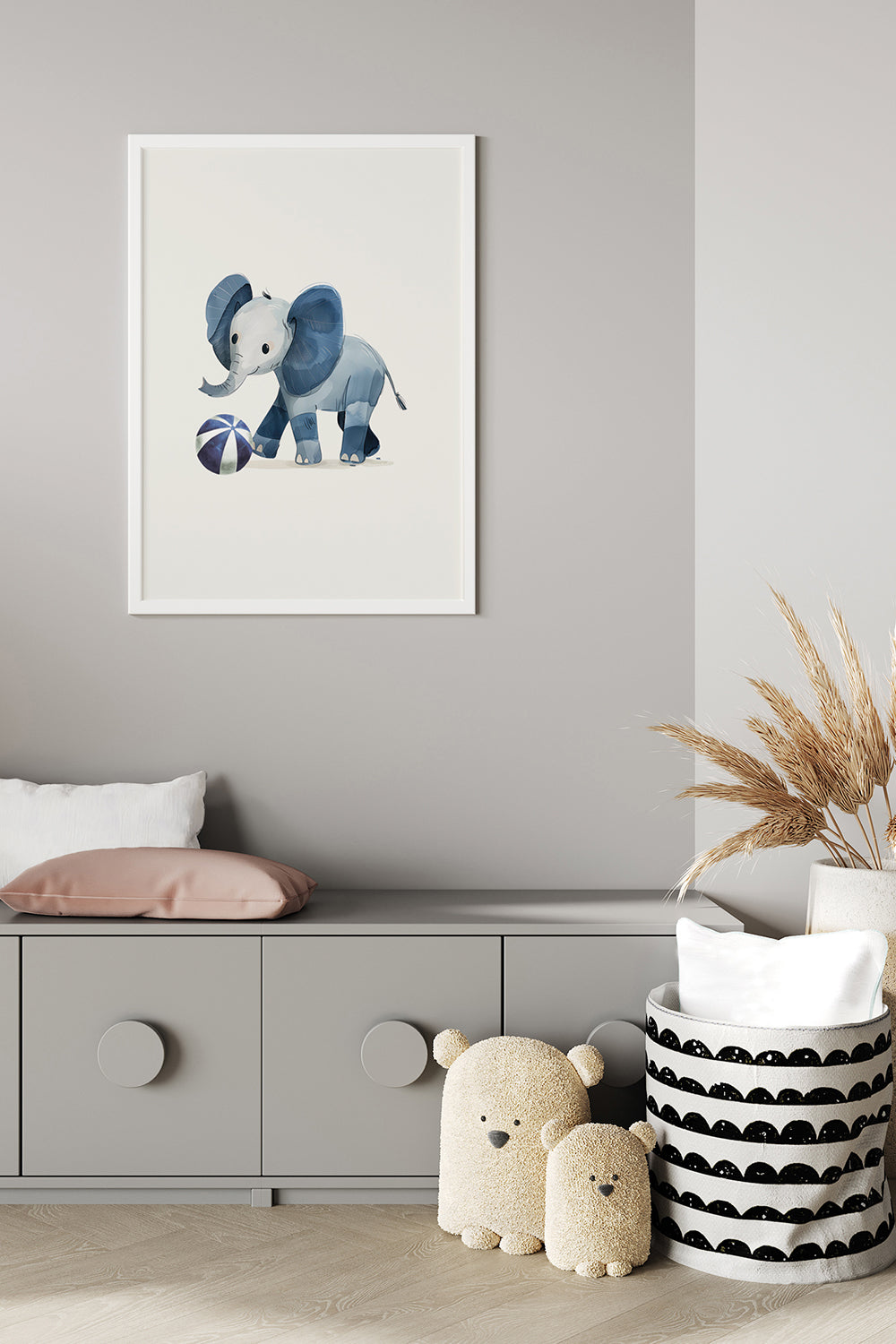 ODA.products-Blue Elephant | Çocuk Odası Tablo-Tablo-1-Milagron.com