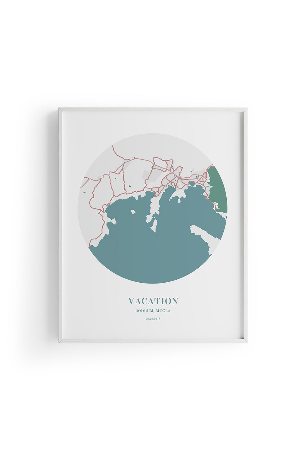 ODA.products-Bodrum Kişiselleştirilebilir Şehir Haritası-Tablo-2-Milagron.com