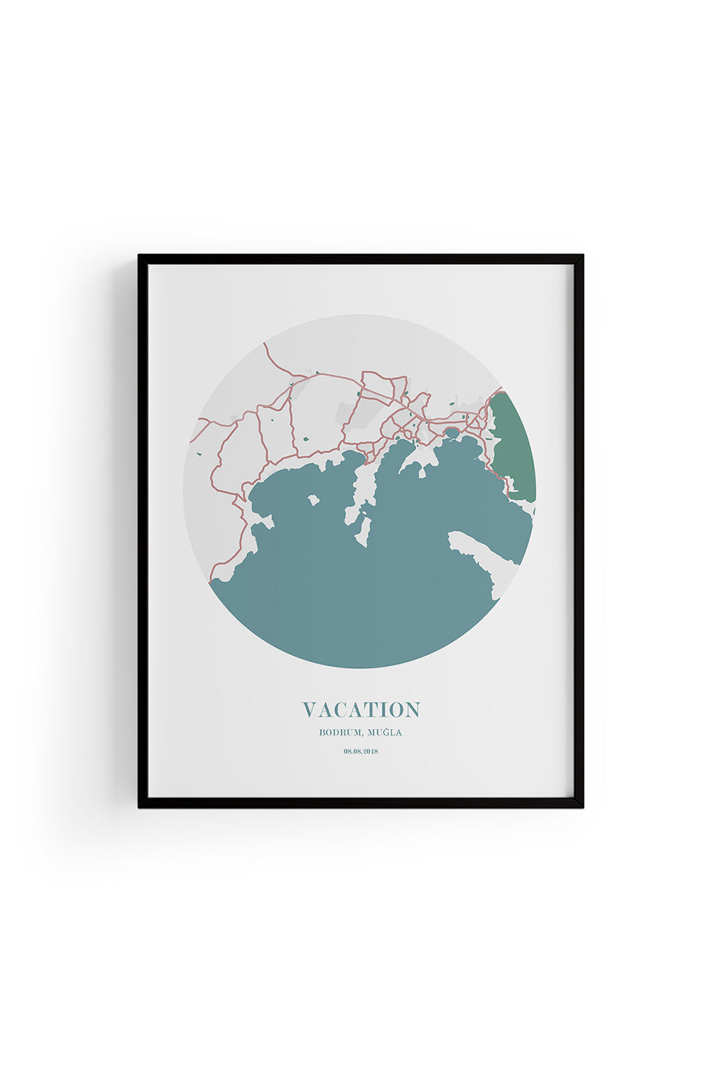 ODA.products-Bodrum Kişiselleştirilebilir Şehir Haritası-Tablo-3-Milagron.com