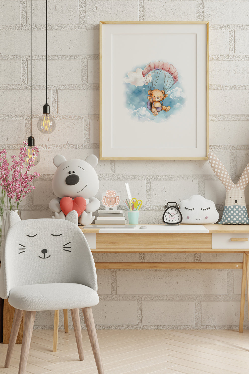 ODA.products-Flying Bear | Çocuk Odası Tablo-Tablo-1-Milagron.com