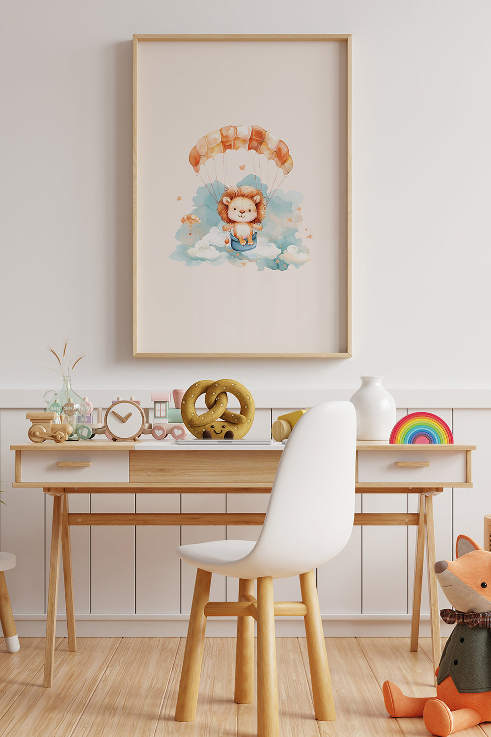 ODA.products-Flying Lion | Çocuk Odası Tablo-Tablo-1-Milagron.com