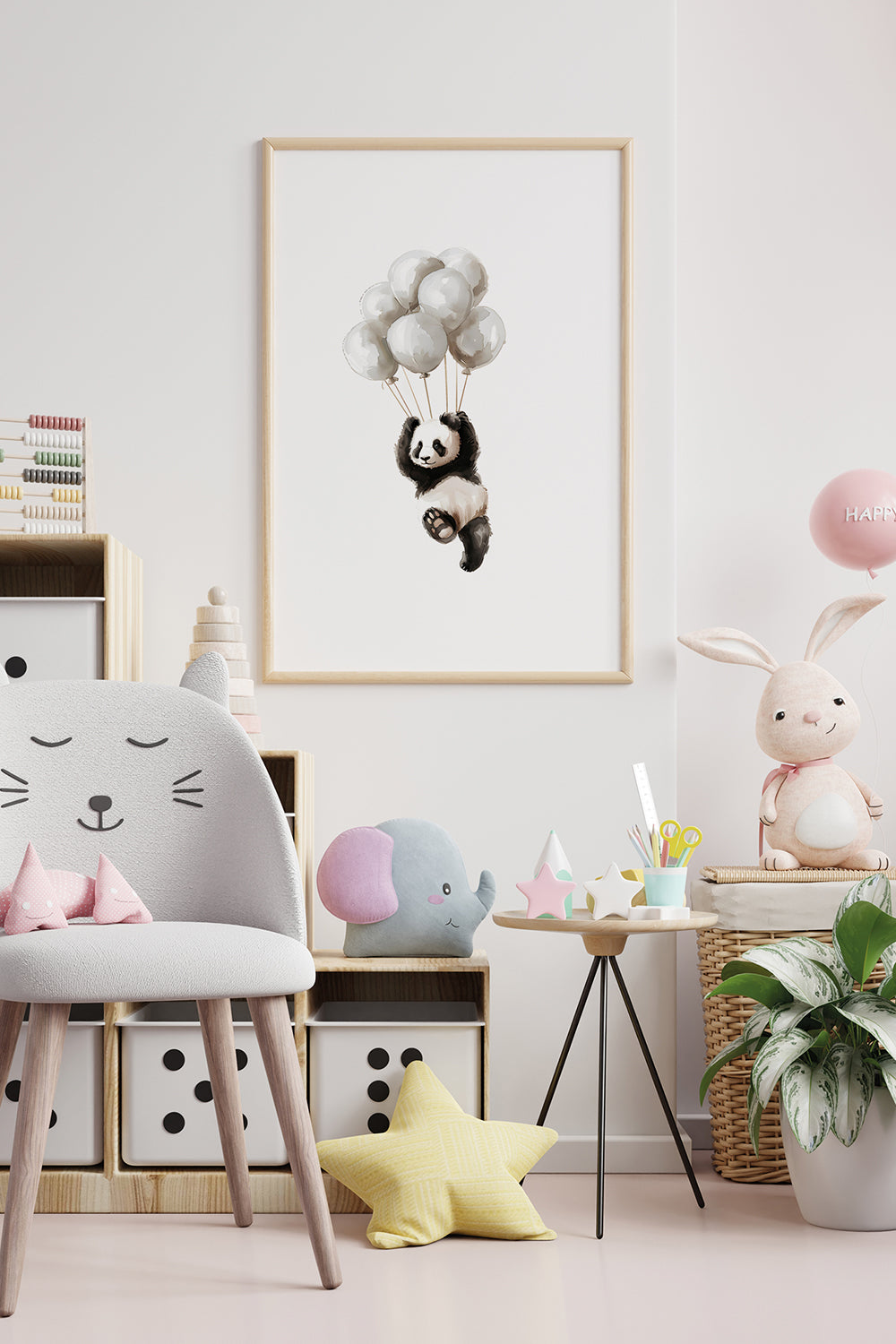 ODA.products-Happy Panda | Çocuk Odası Tablo-Tablo-1-Milagron.com