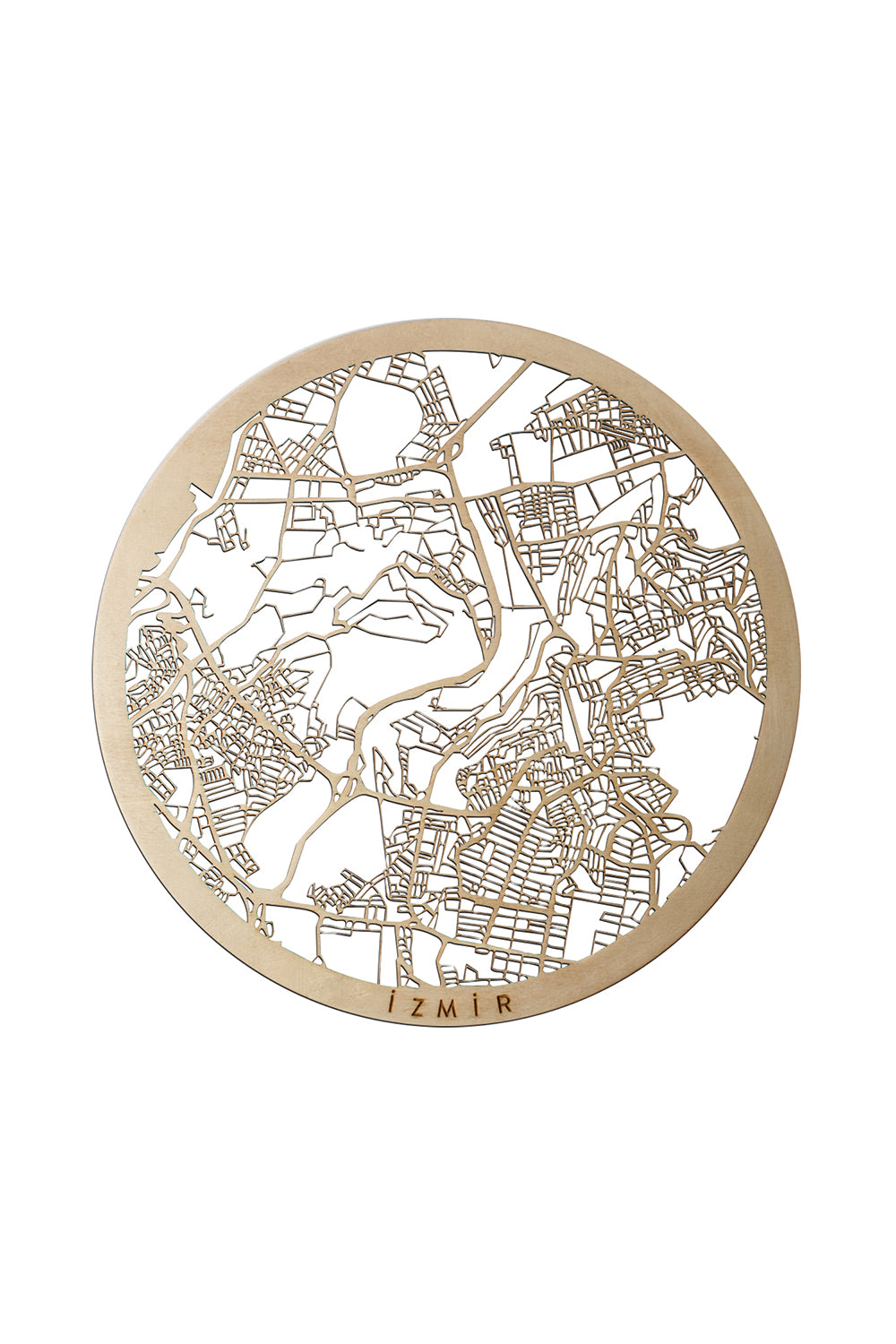 ODA.products-İzmir Ahşap Şehir Haritası-Duvar Dekorları-1-Milagron.com
