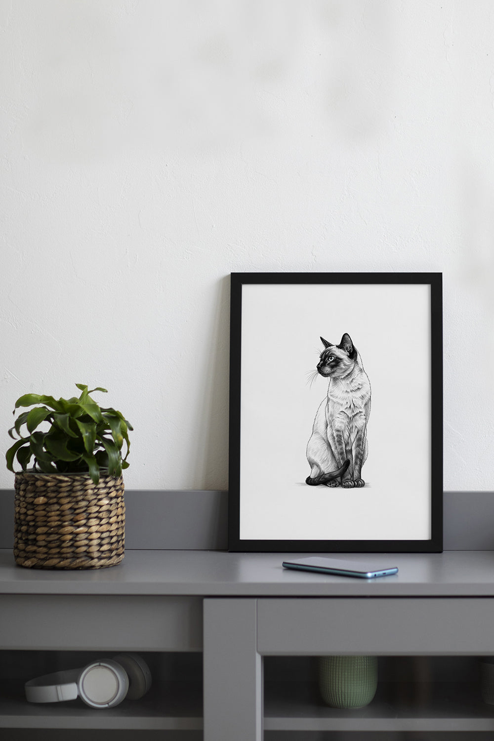 Karakalem Koleksiyonu Kedi Posteri - 7