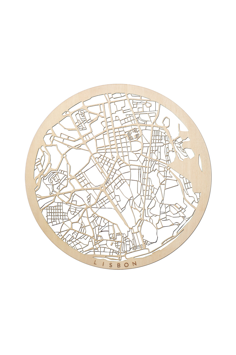 ODA.products-Lisbon Ahşap Şehir Haritası-Duvar Dekorları-1-Milagron.com