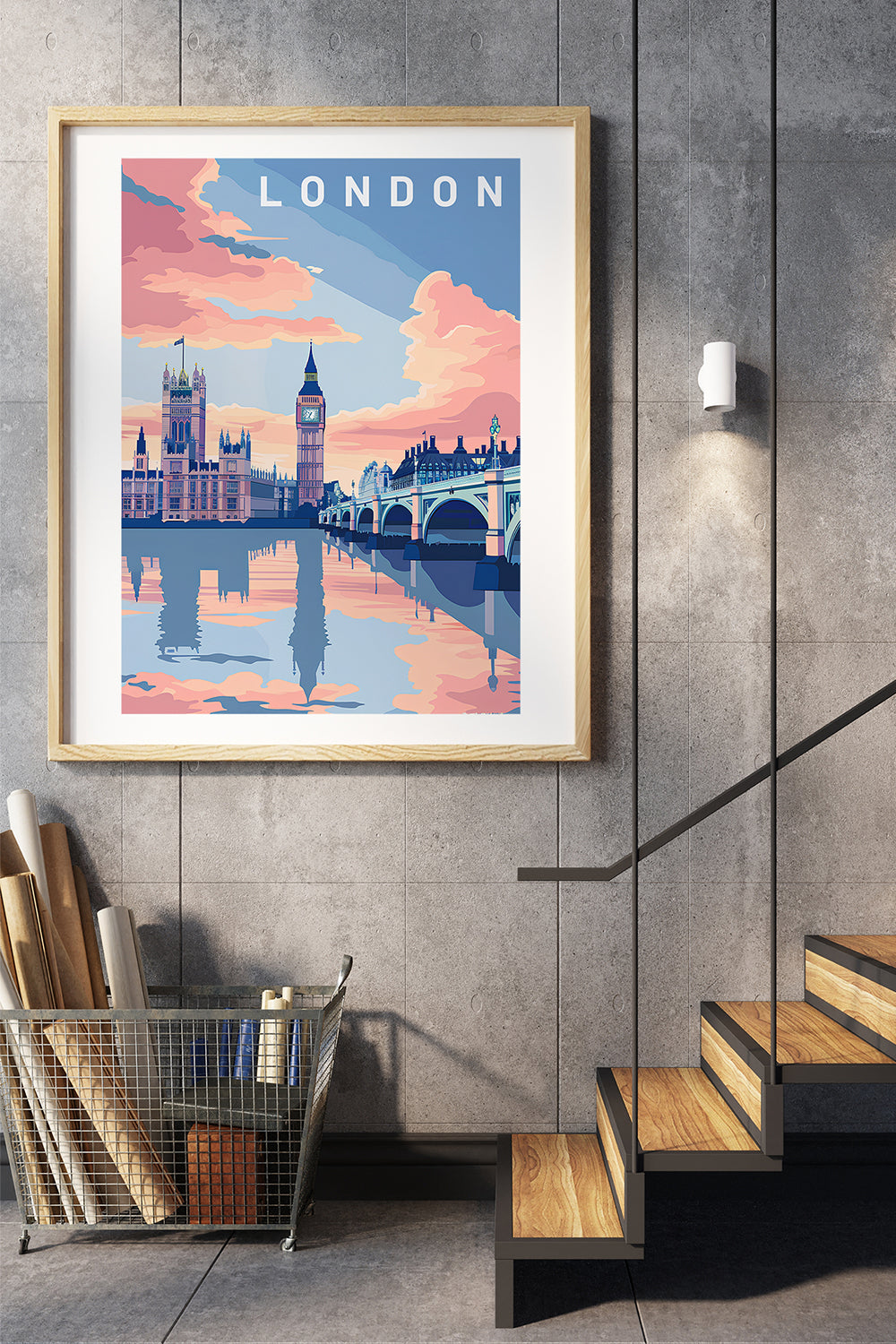 ODA.products-London İllüstrasyon Şehir Tablo-Tablo-4-Milagron.com