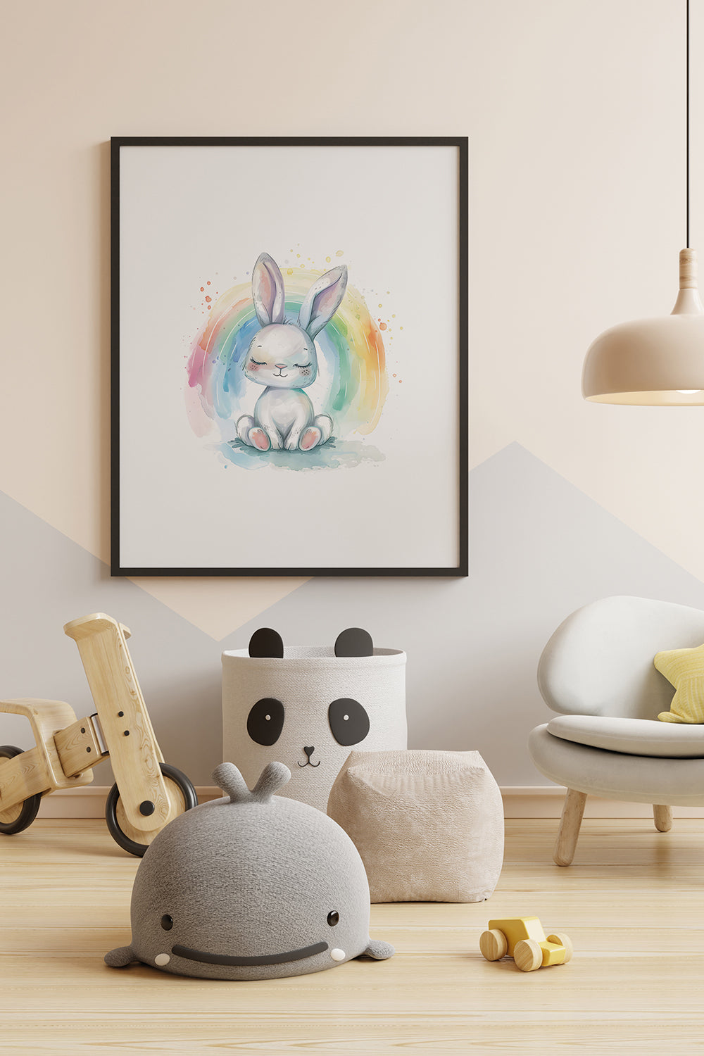 ODA.products-Rainbow Bunny | Çocuk Odası Tablo-Tablo-1-Milagron.com