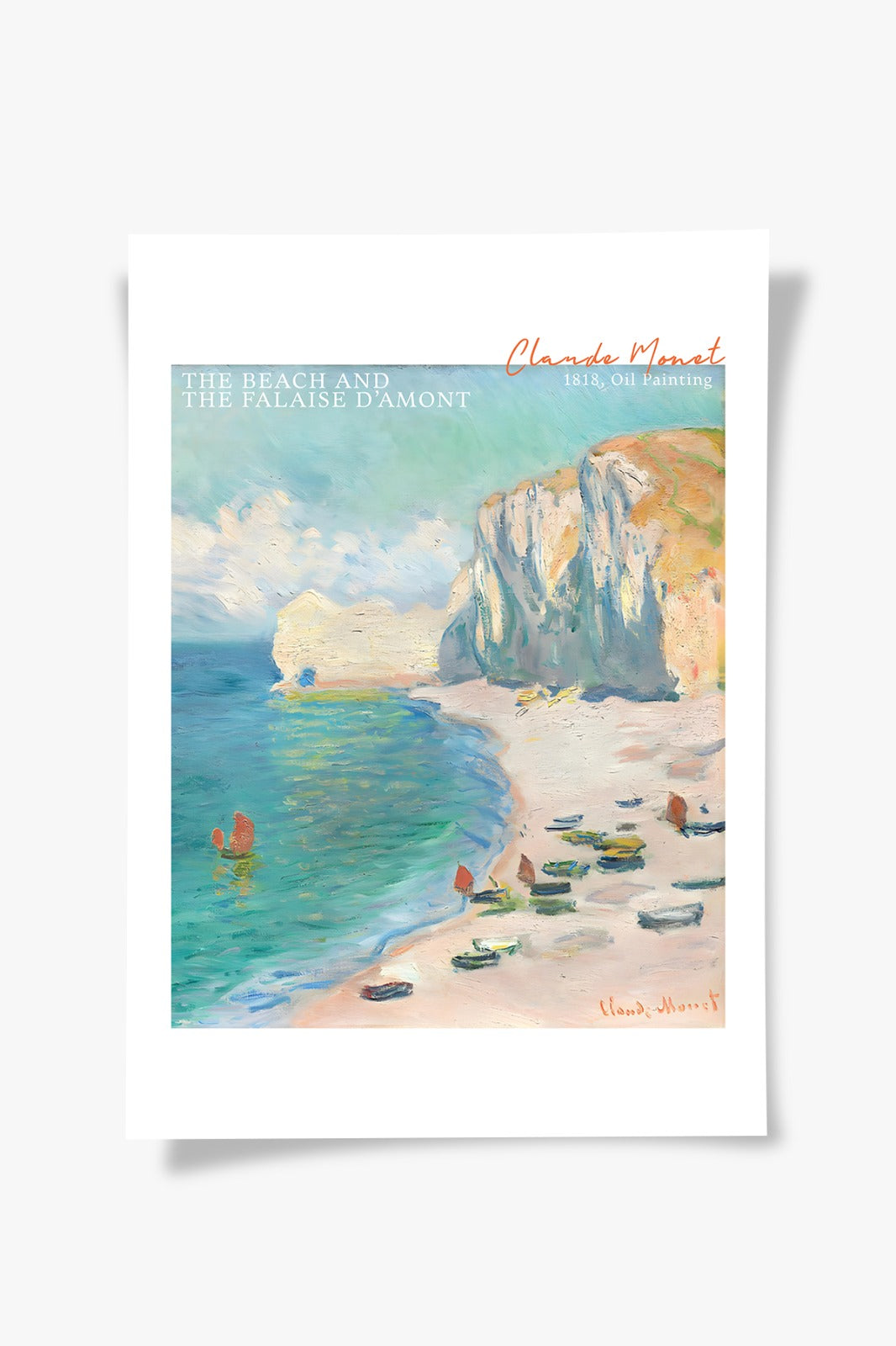 ODA.products-The Beach And The Falaise D'amont, Claude Monet | Ünlü Ressam Tablosu-Tablo-3-Milagron.com