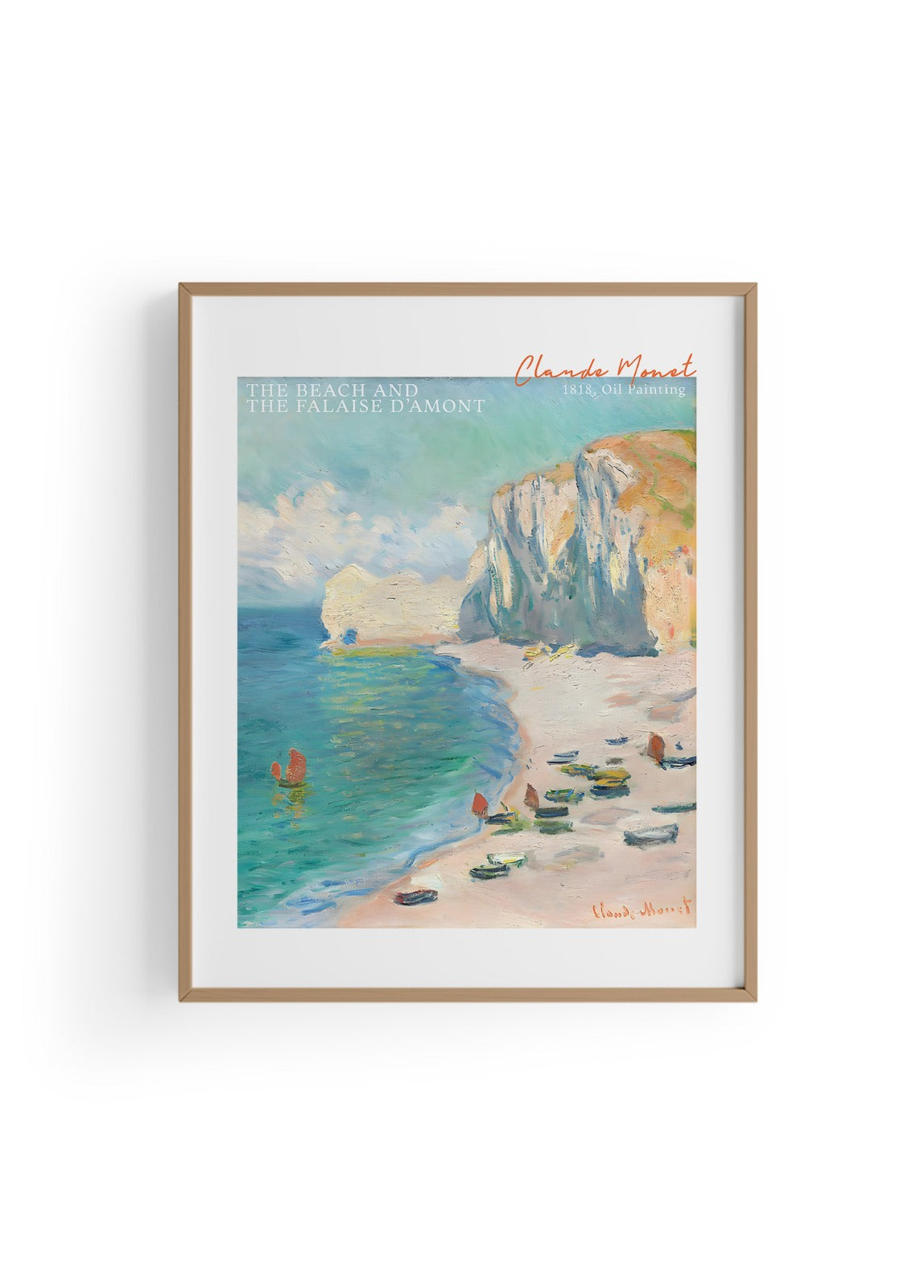 ODA.products-The Beach And The Falaise D'amont, Claude Monet | Ünlü Ressam Tablosu-Tablo-4-Milagron.com