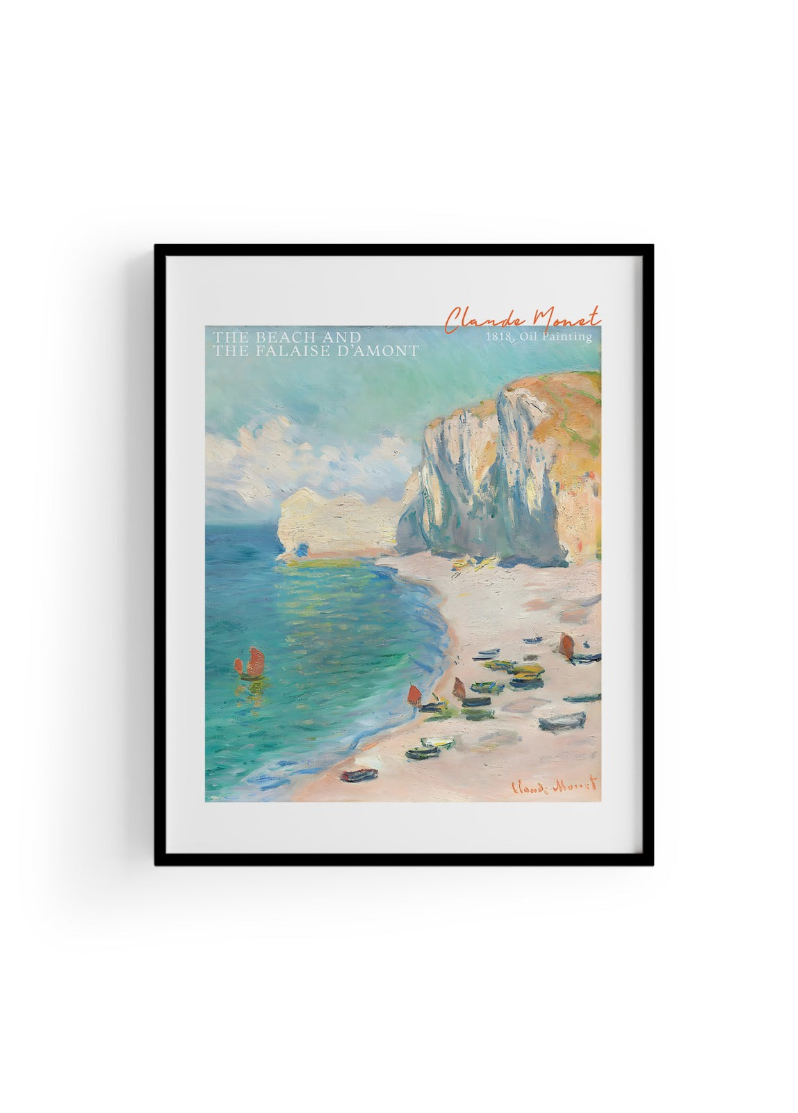 ODA.products-The Beach And The Falaise D'amont, Claude Monet | Ünlü Ressam Tablosu-Tablo-6-Milagron.com